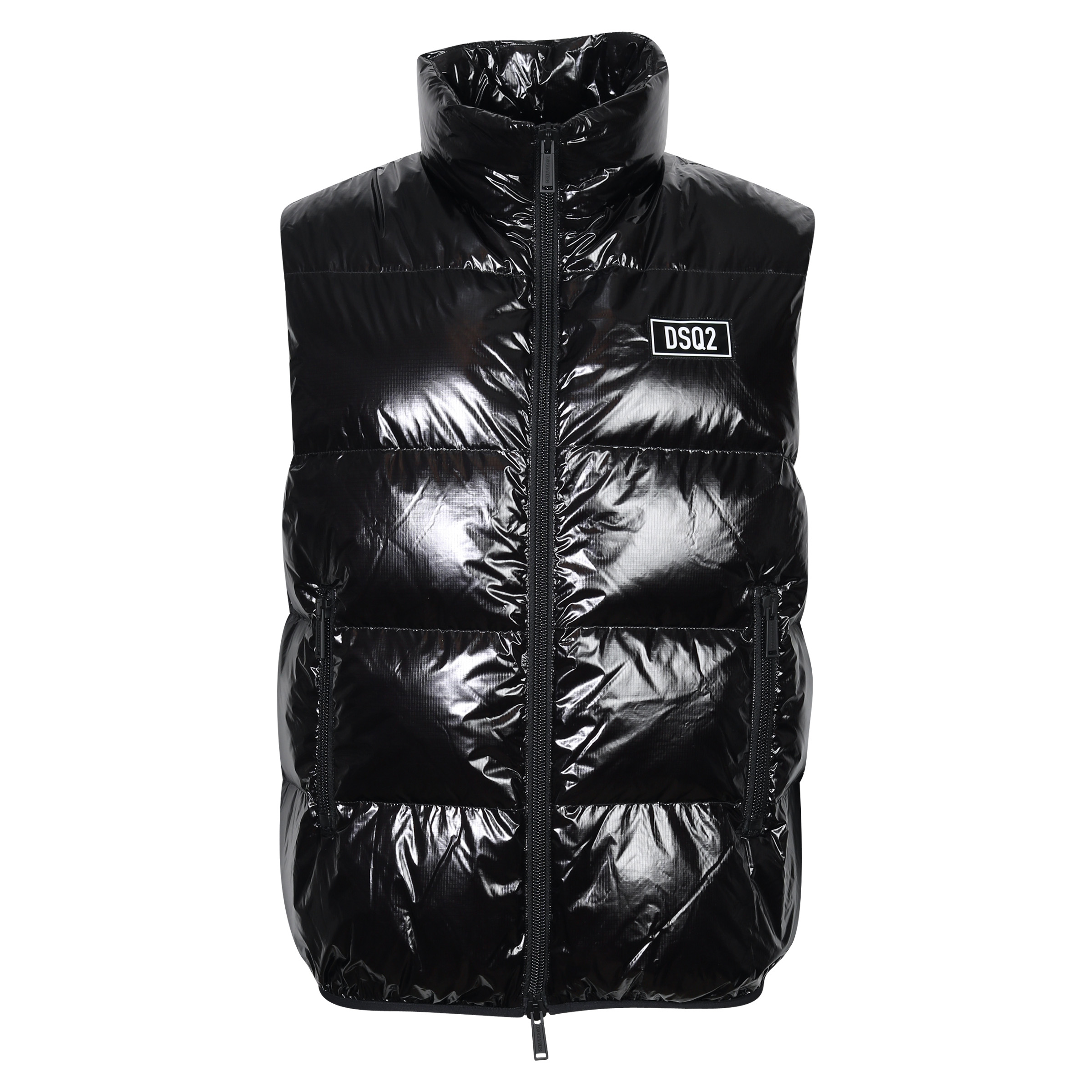 Dsquared Quilted Gilet Black Varnish Black