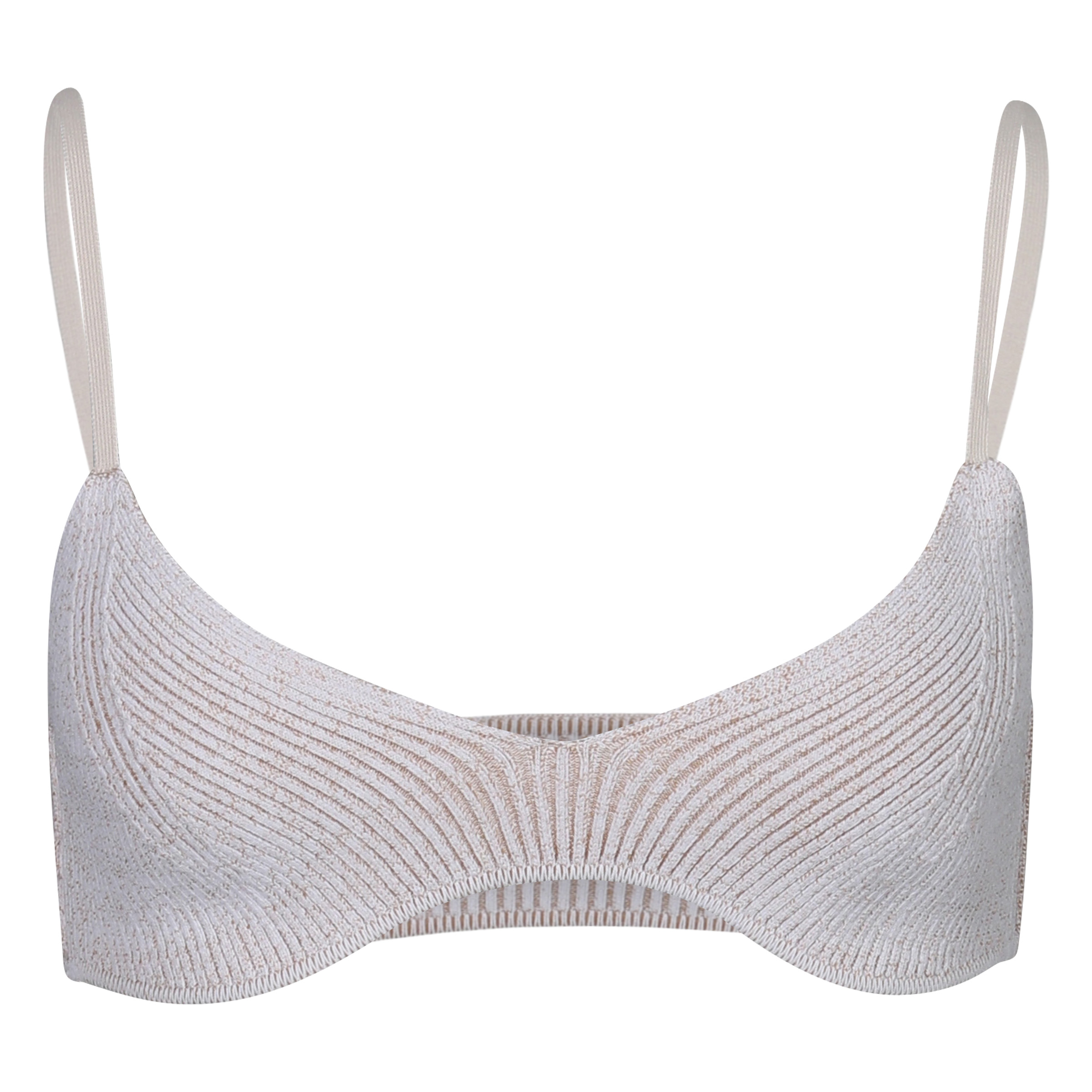 Anine Bing Knit Bra Cora Ivory/Camel