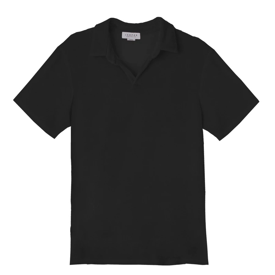 Jasper Los Angeles Terry Polo Fairfax in Black