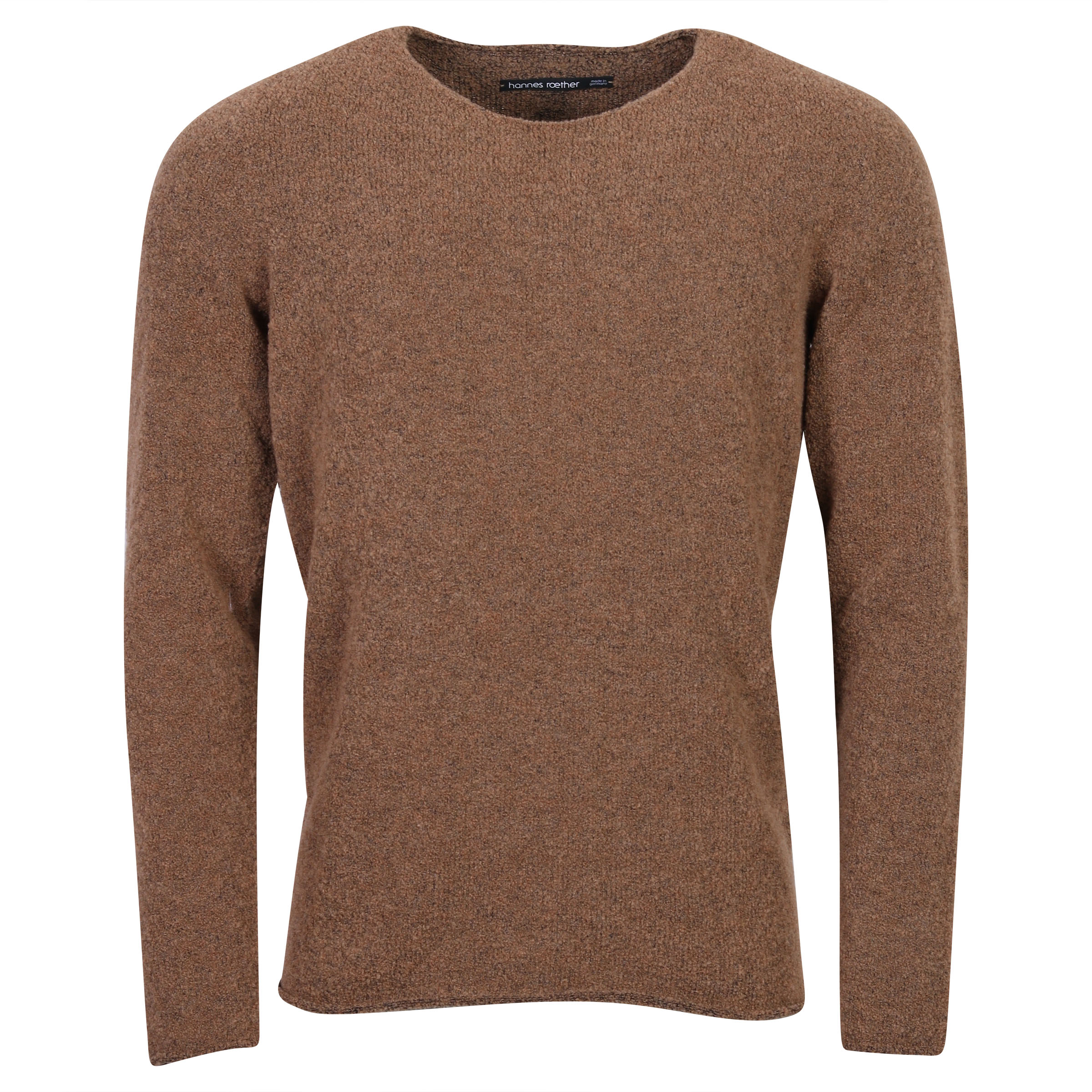 Hannes Roether Fluffy Knit Sweater Camel Melange