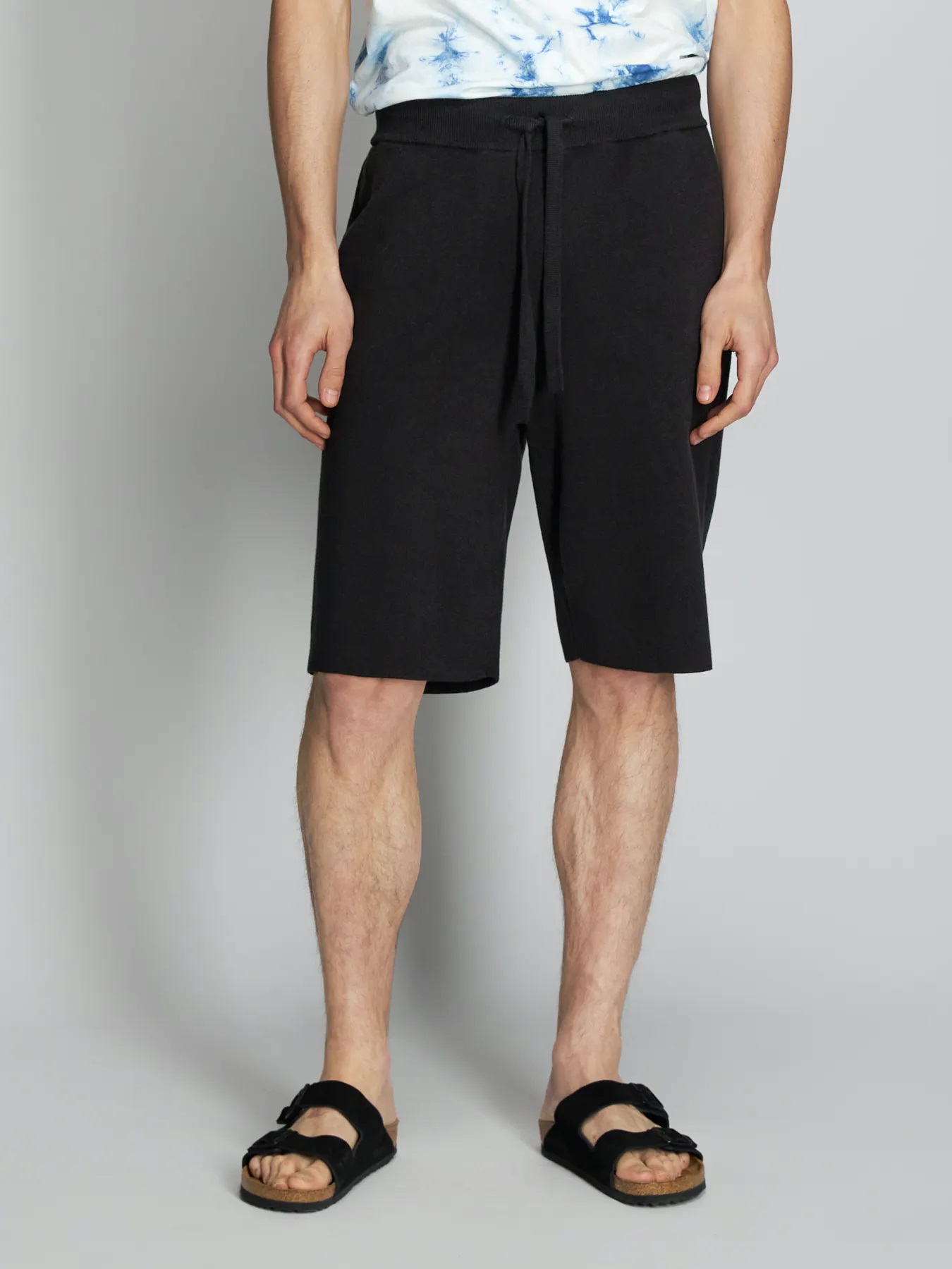 ROBERTO COLLINA Cotton Knit Shorts in Black