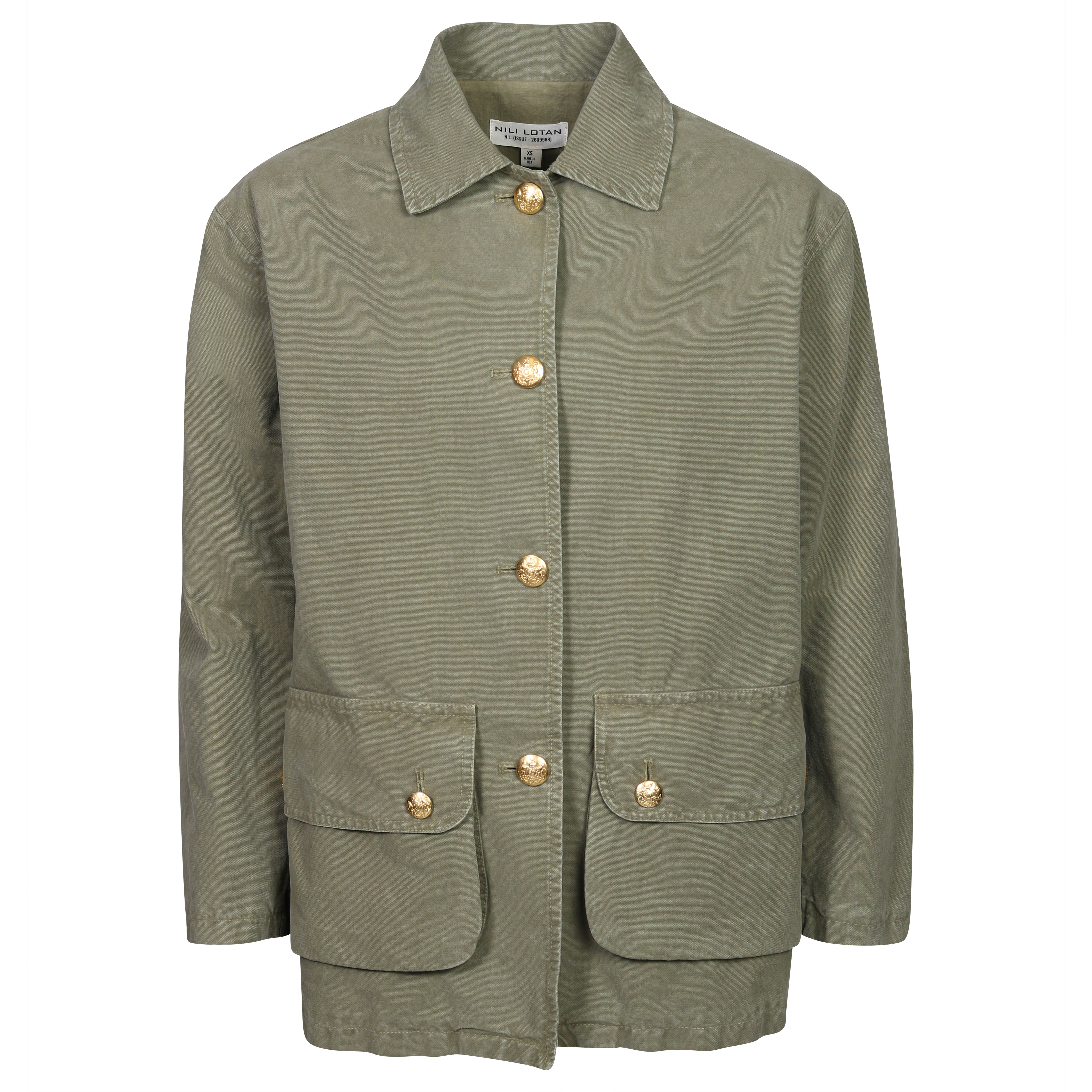 Nili Lotan Connor Jacket in Uniform Green