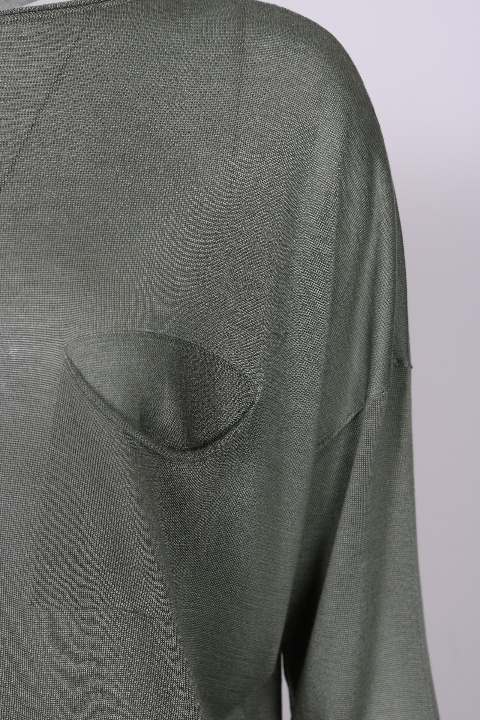Transit Par Such Light Cotton Knit Sweater in Olive