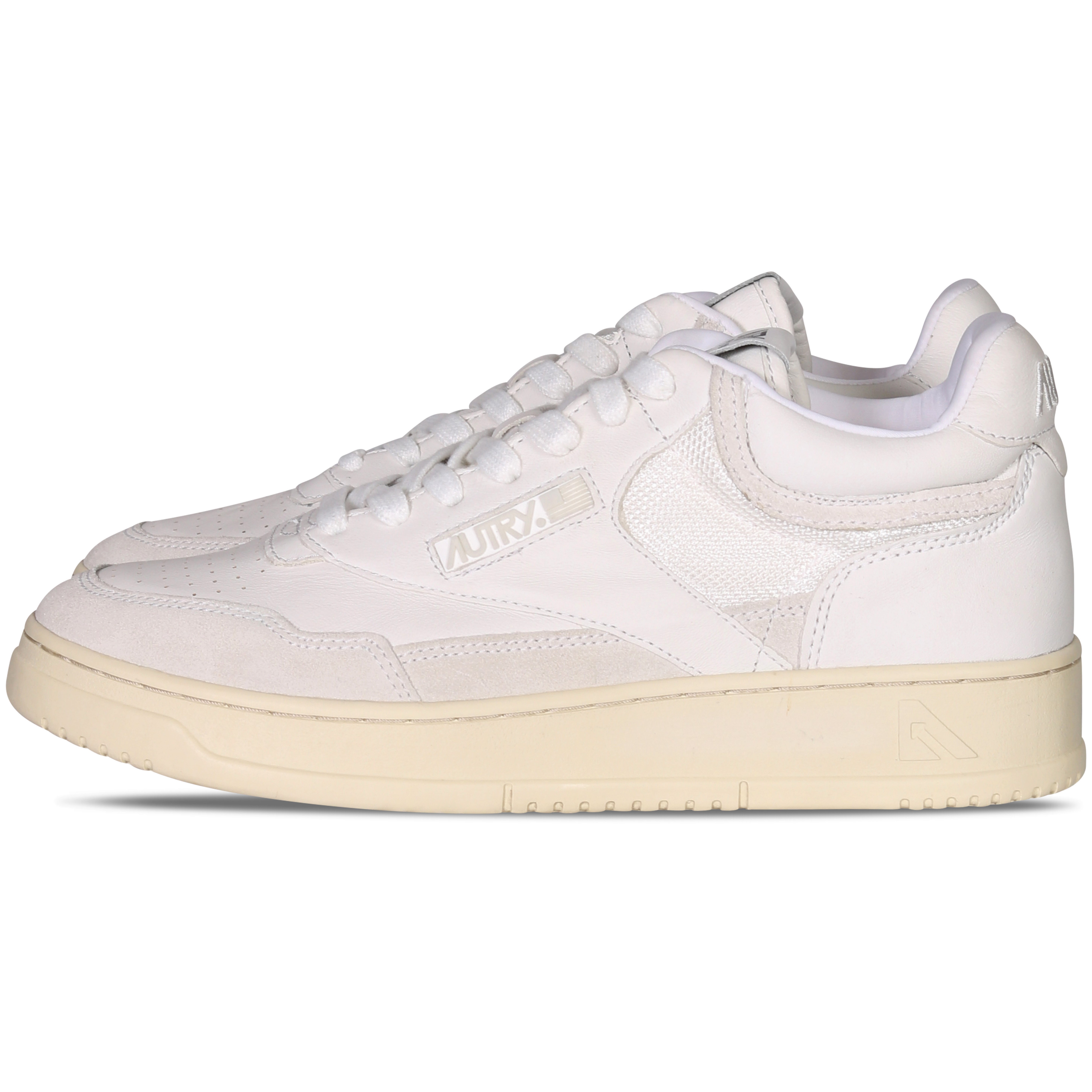 Autry Action Shoes Mid Open All White Autry Action Shoes Mid Open All White