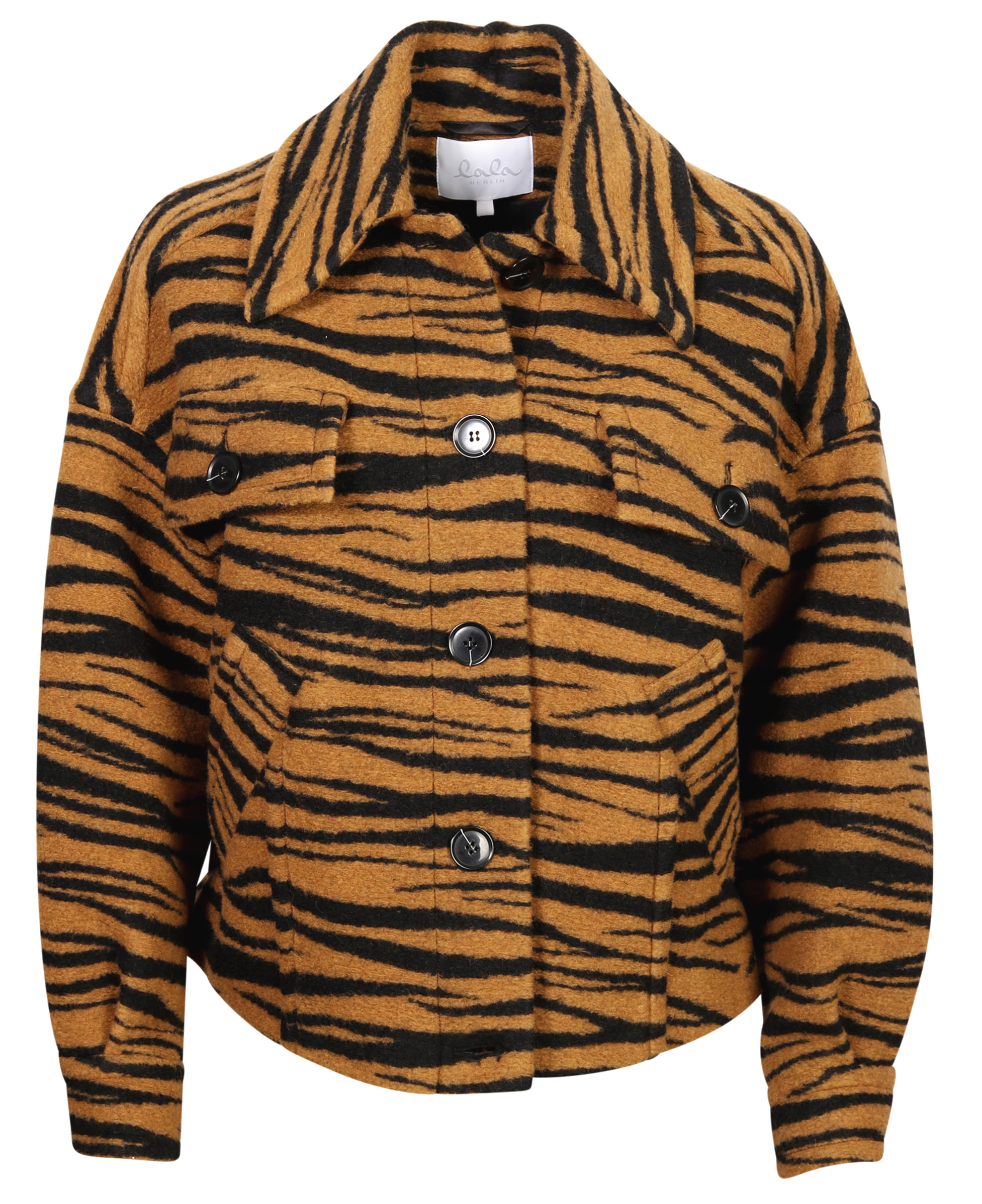 Lala Berlin Jacket Jua Animal Bronze Zebra Wool XS