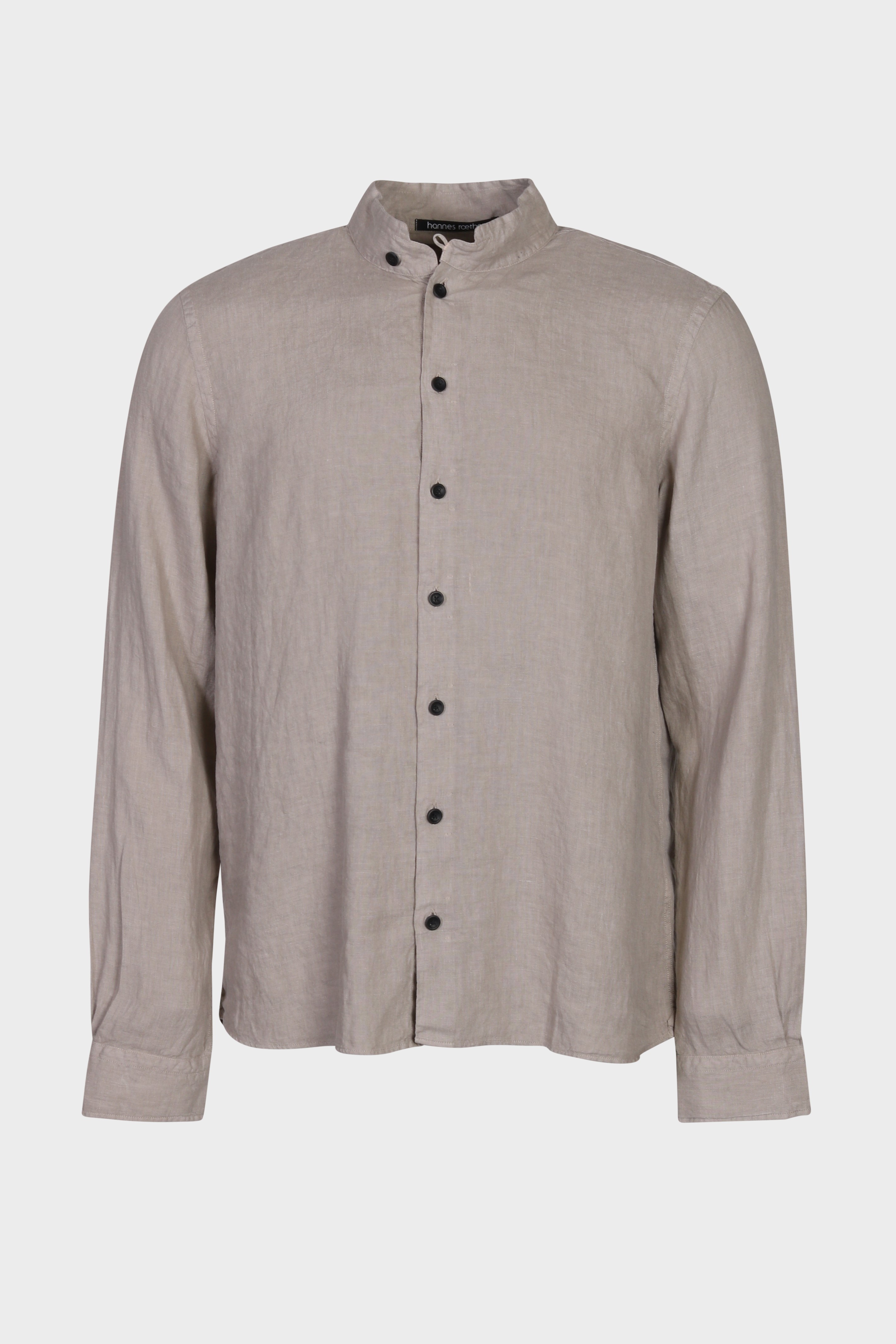 HANNES ROETHER Linen Shirt in Light Grey 2XL