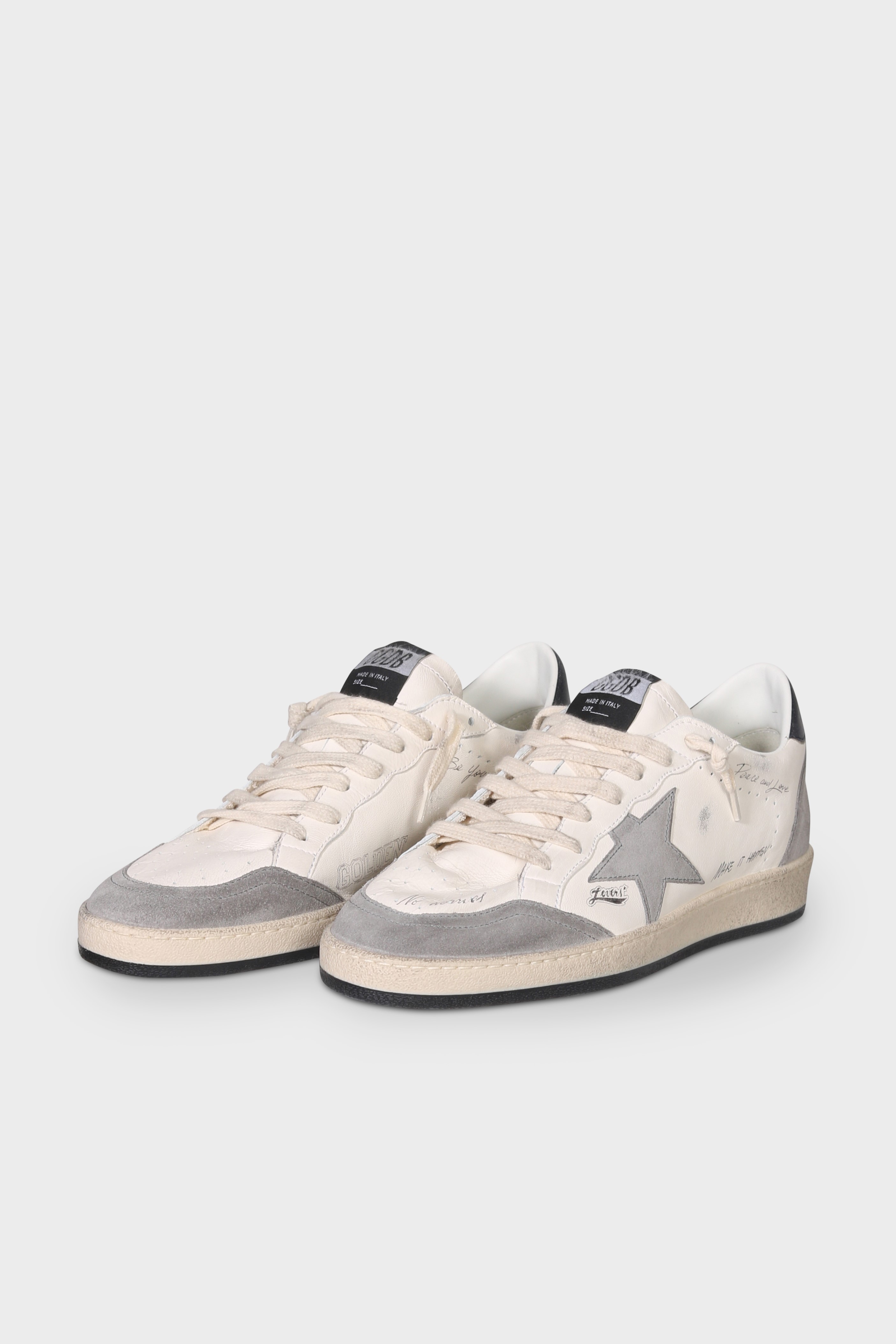 GOLDEN GOOSE Sneaker Ballstar in Off White/Grey/Black 44