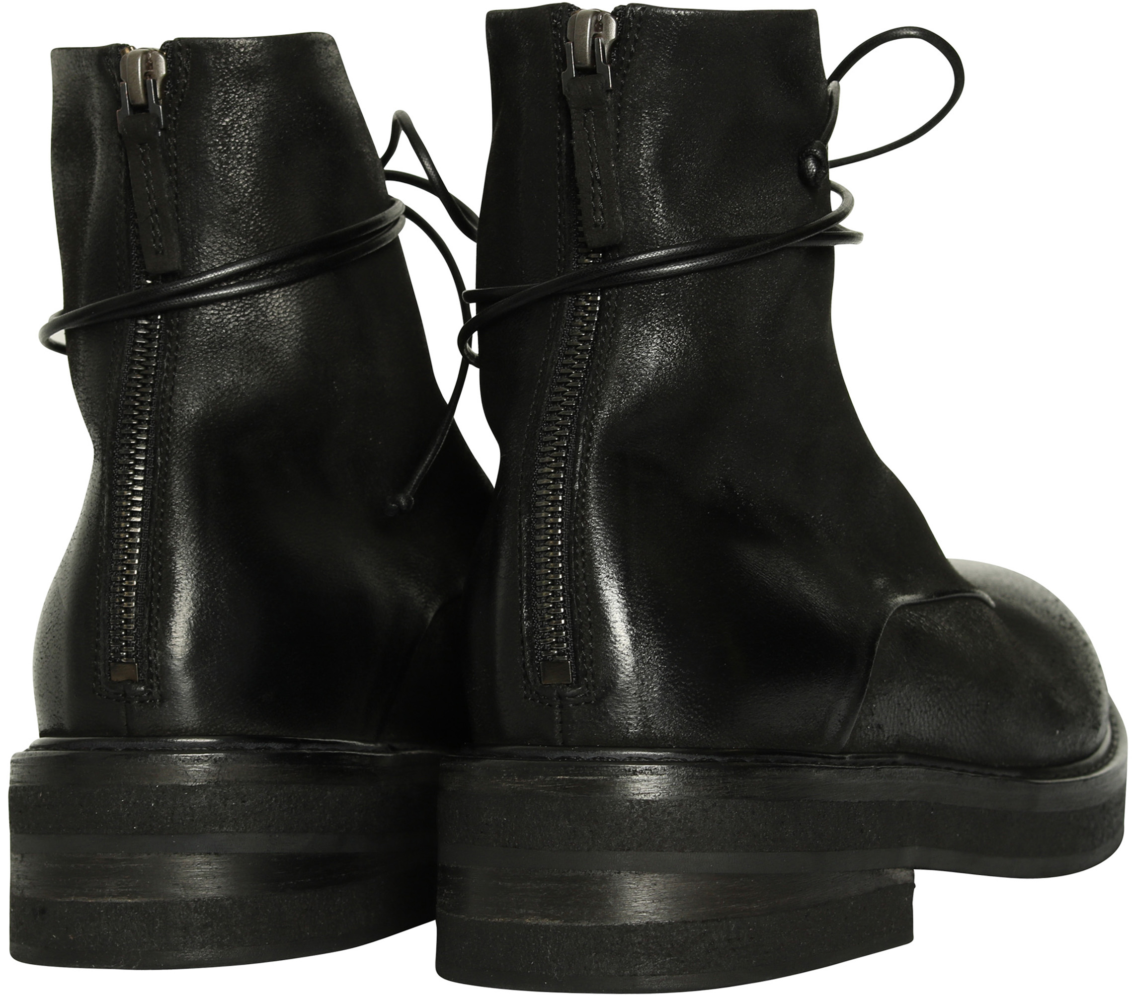 Marsèll Combat Boots Black Deer Leather 40