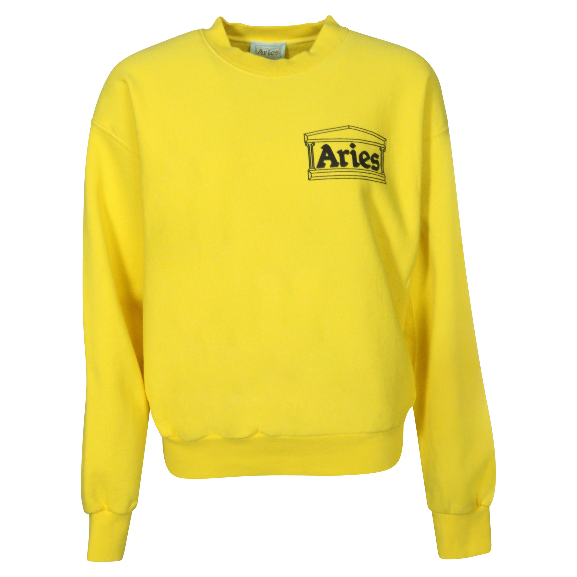 Aries Classic Temple Sweatshirt Yellow M