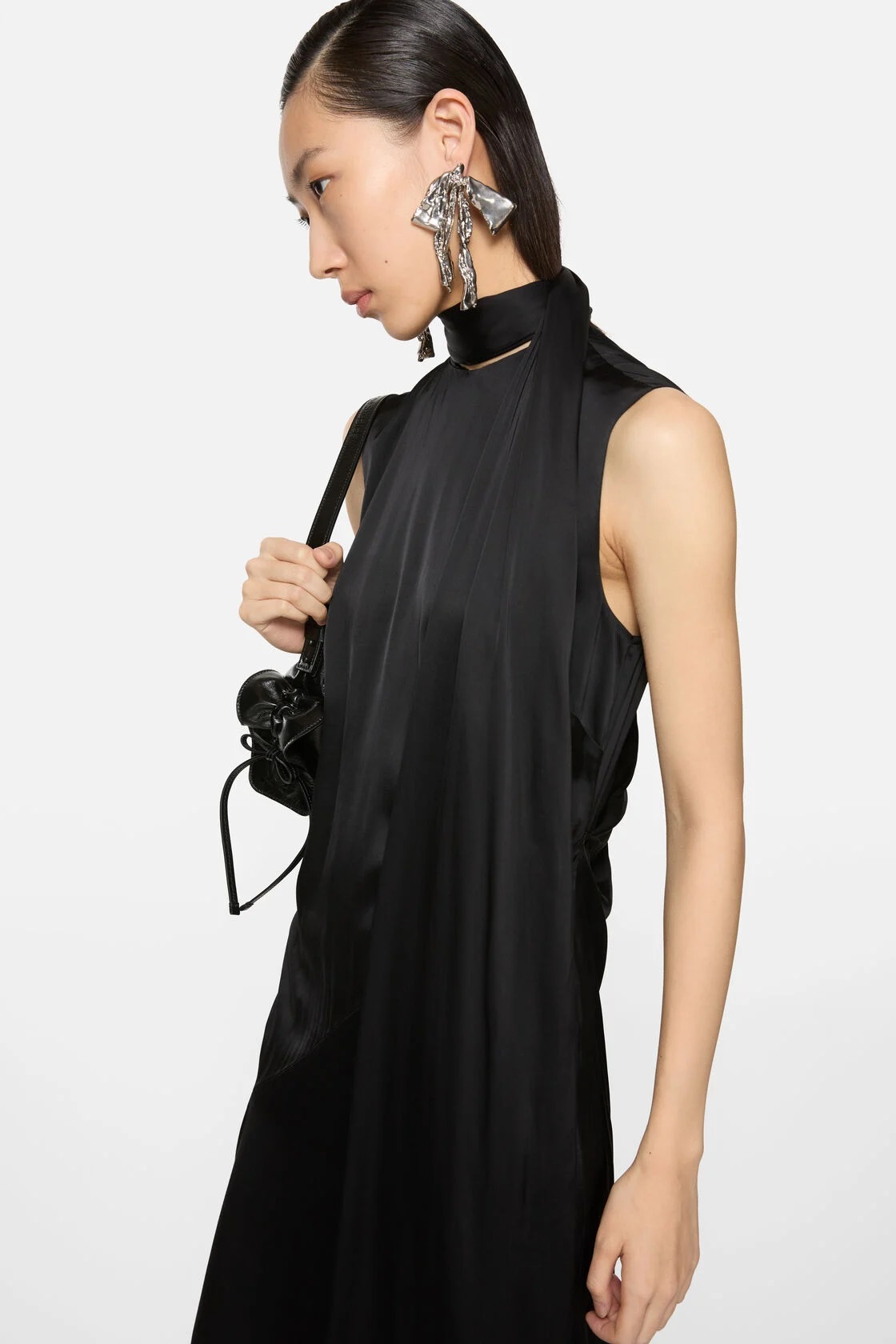 ACNE STUDIOS Satin Dress in Black