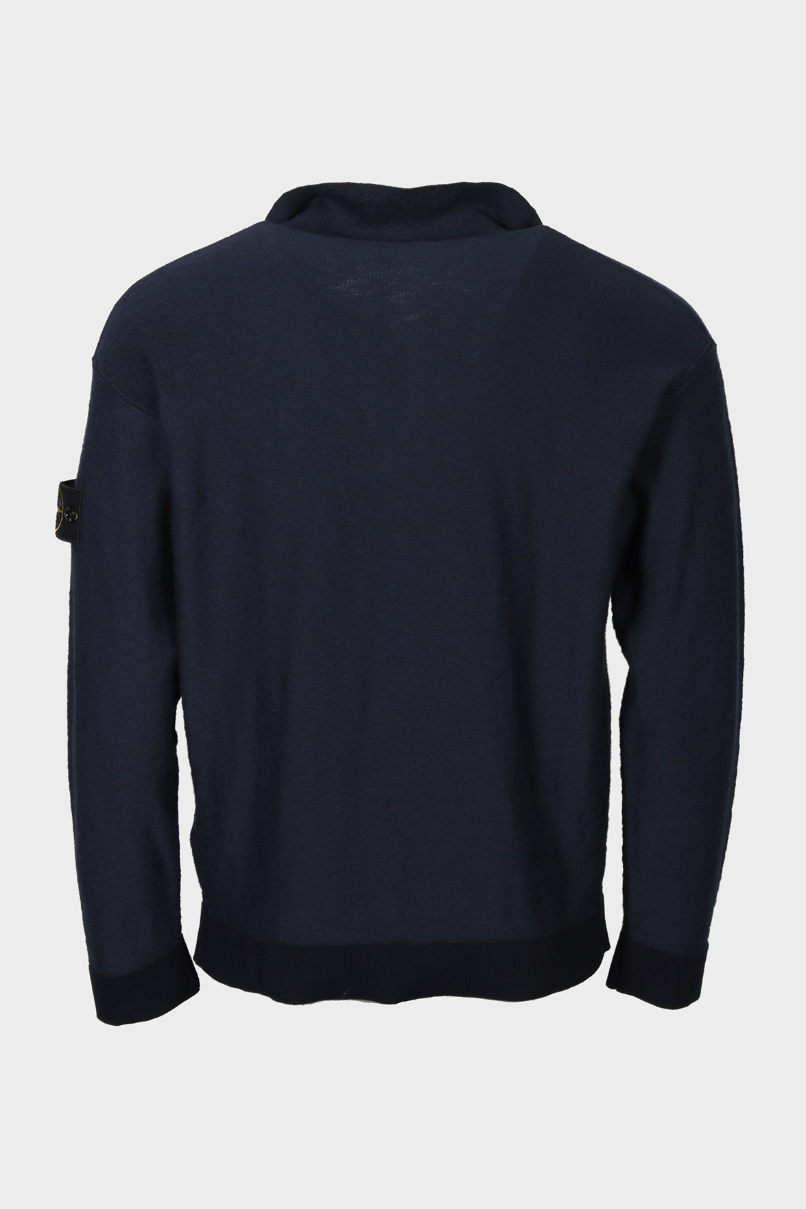 STONE ISLAND Summer Knit Half Zip Pullover in Navy