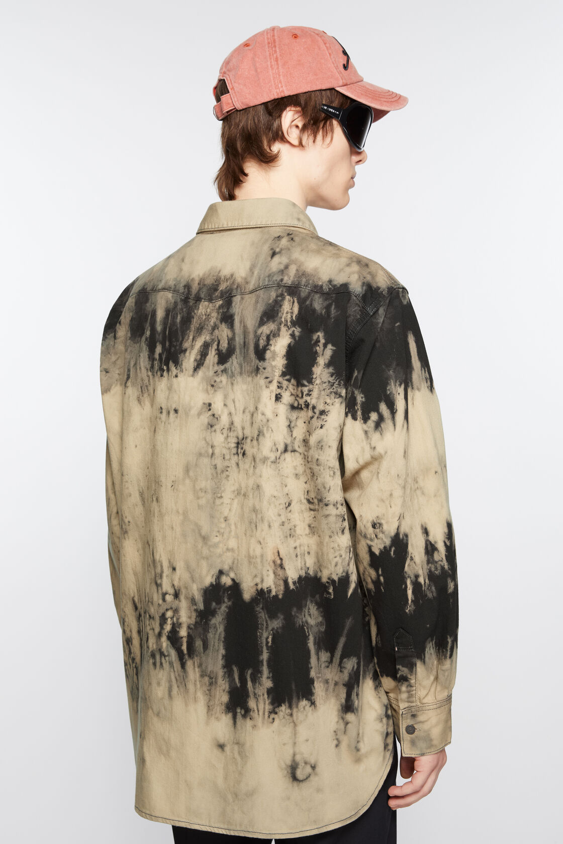 ACNE STUDIOS Denim Shirt in Black/Beige L