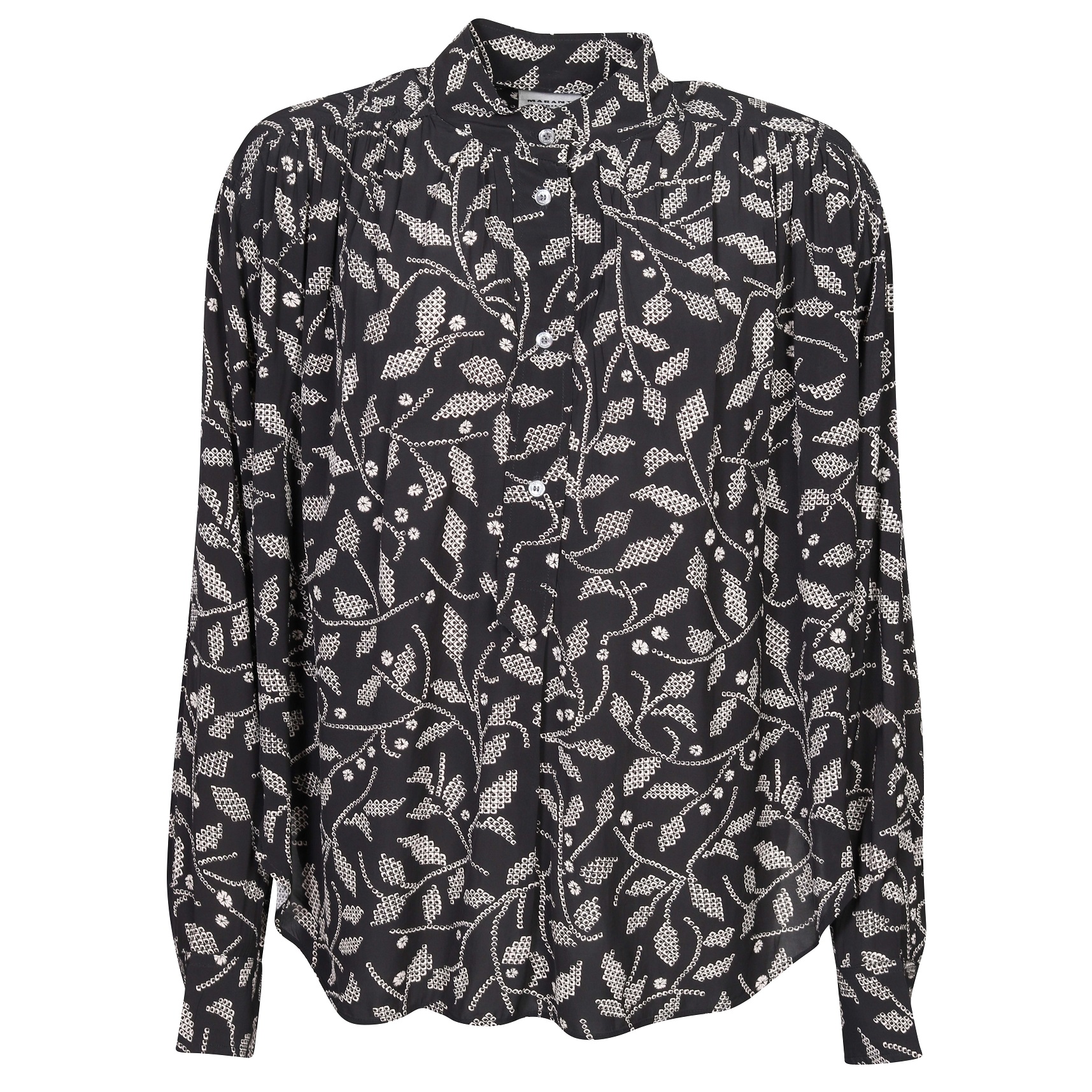 Isabel Marant Étoile Berangere Top in Black/Ecru Print