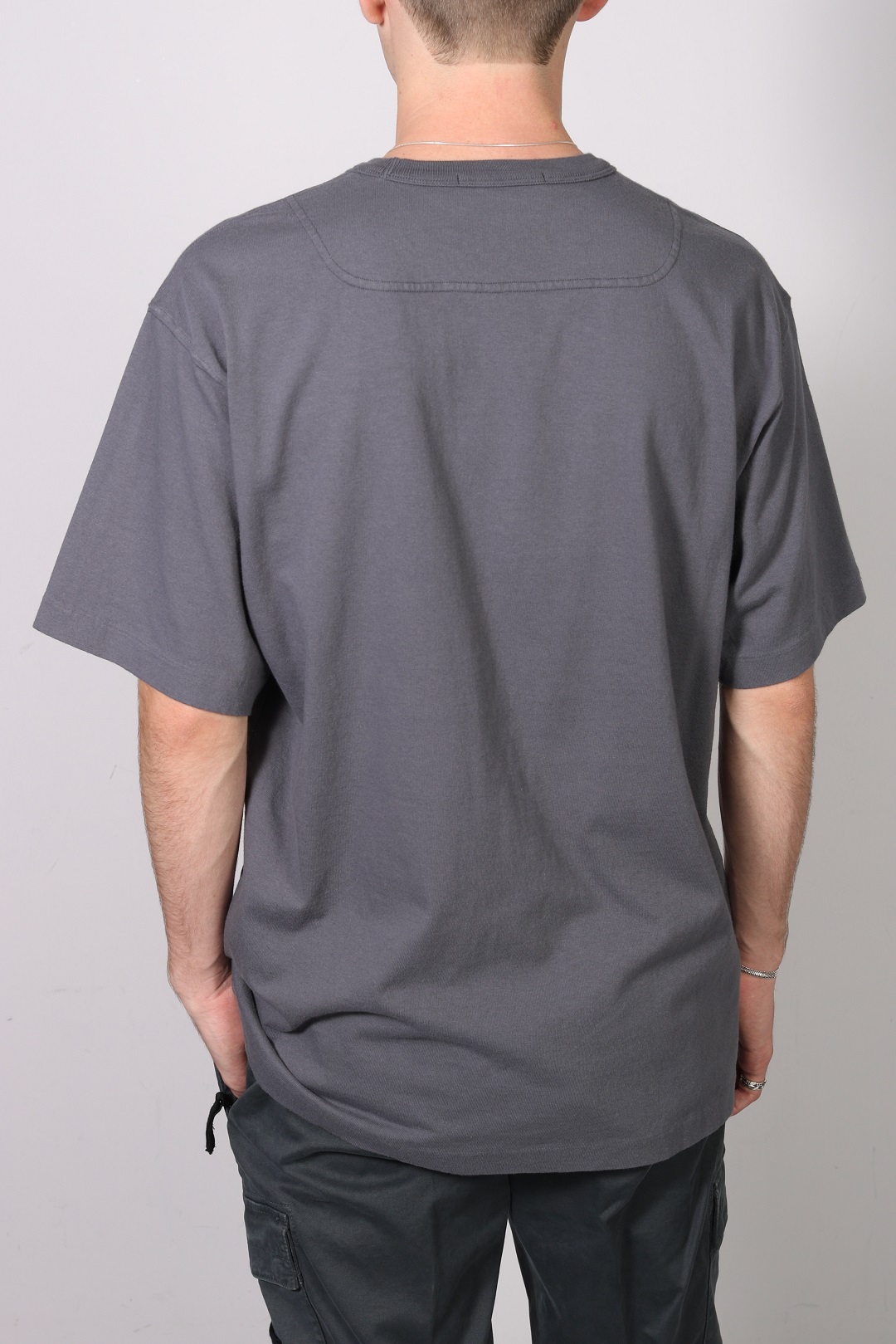 STONE ISLAND Oversized Stamp T-Shirt in Dark Grey S