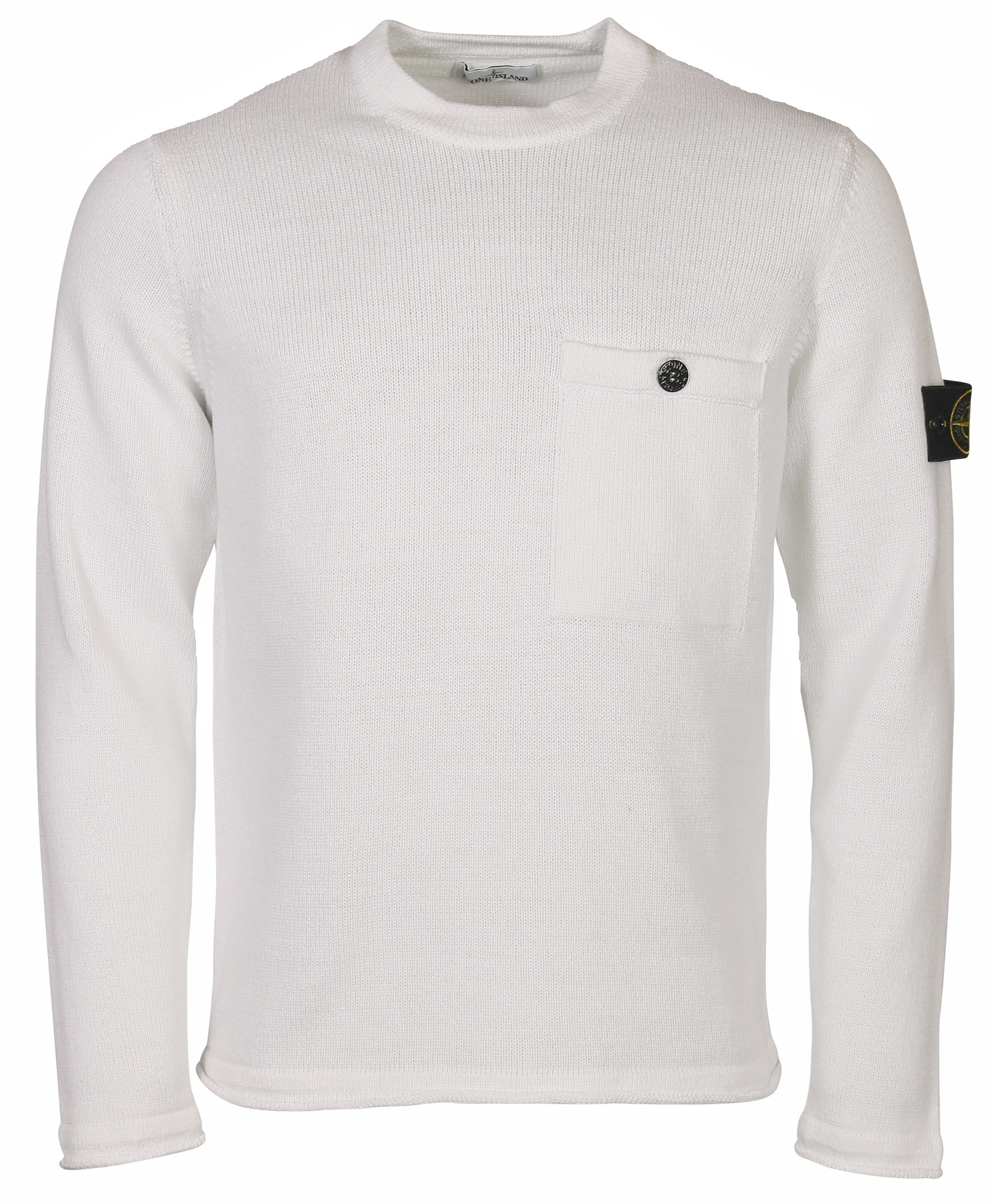 Stone Island Knit Sweater Pocket White