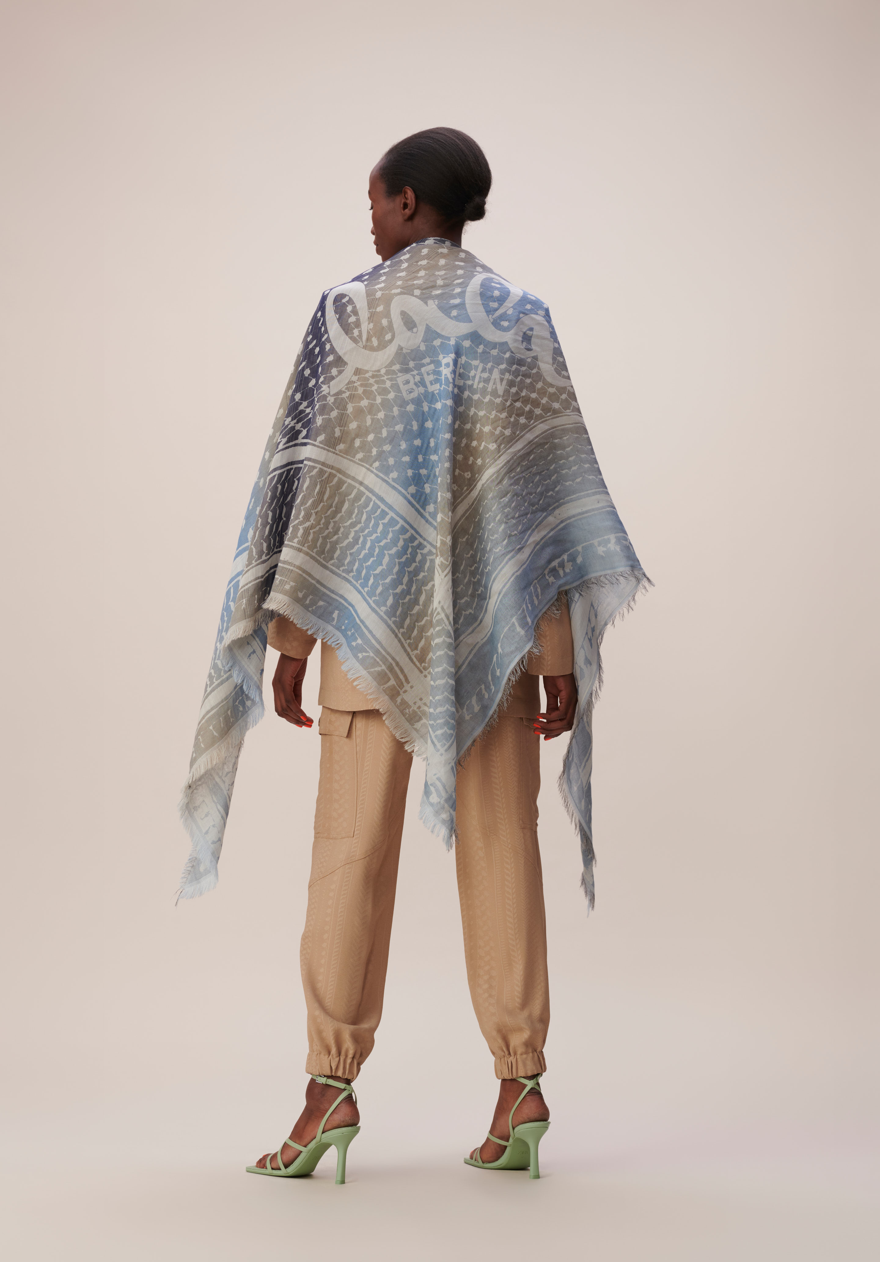 Lala Berlin Scarf Amalin Triangle Blue Shades