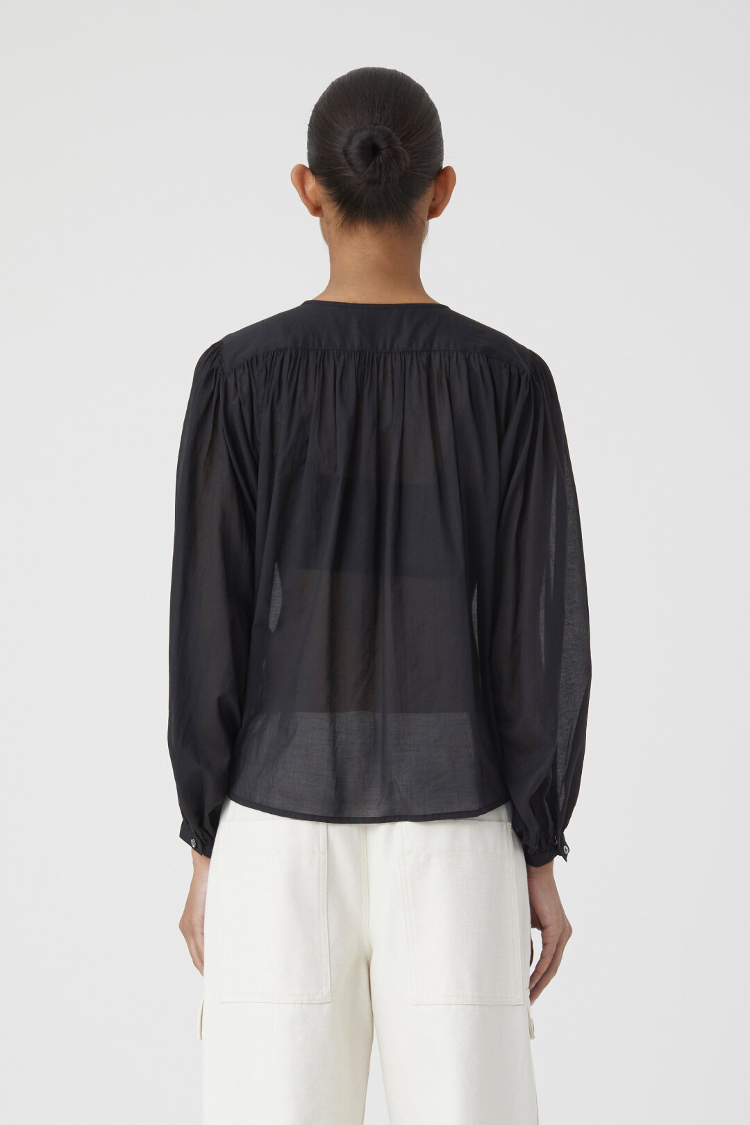 CLOSED Gathered Shirt in Black