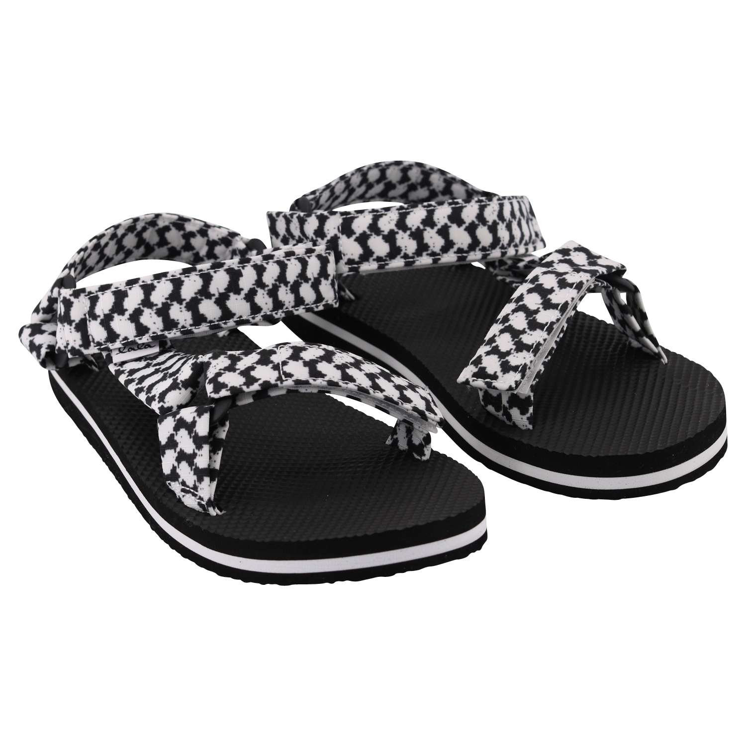 Lala Berlin Sandals Alanis Kufiya Scribble Black 38