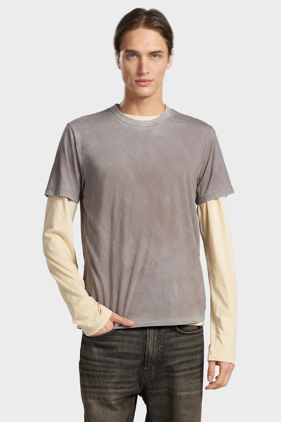 COTTON CITIZEN Classic Crewneck T-Shirt in Vintage Cement