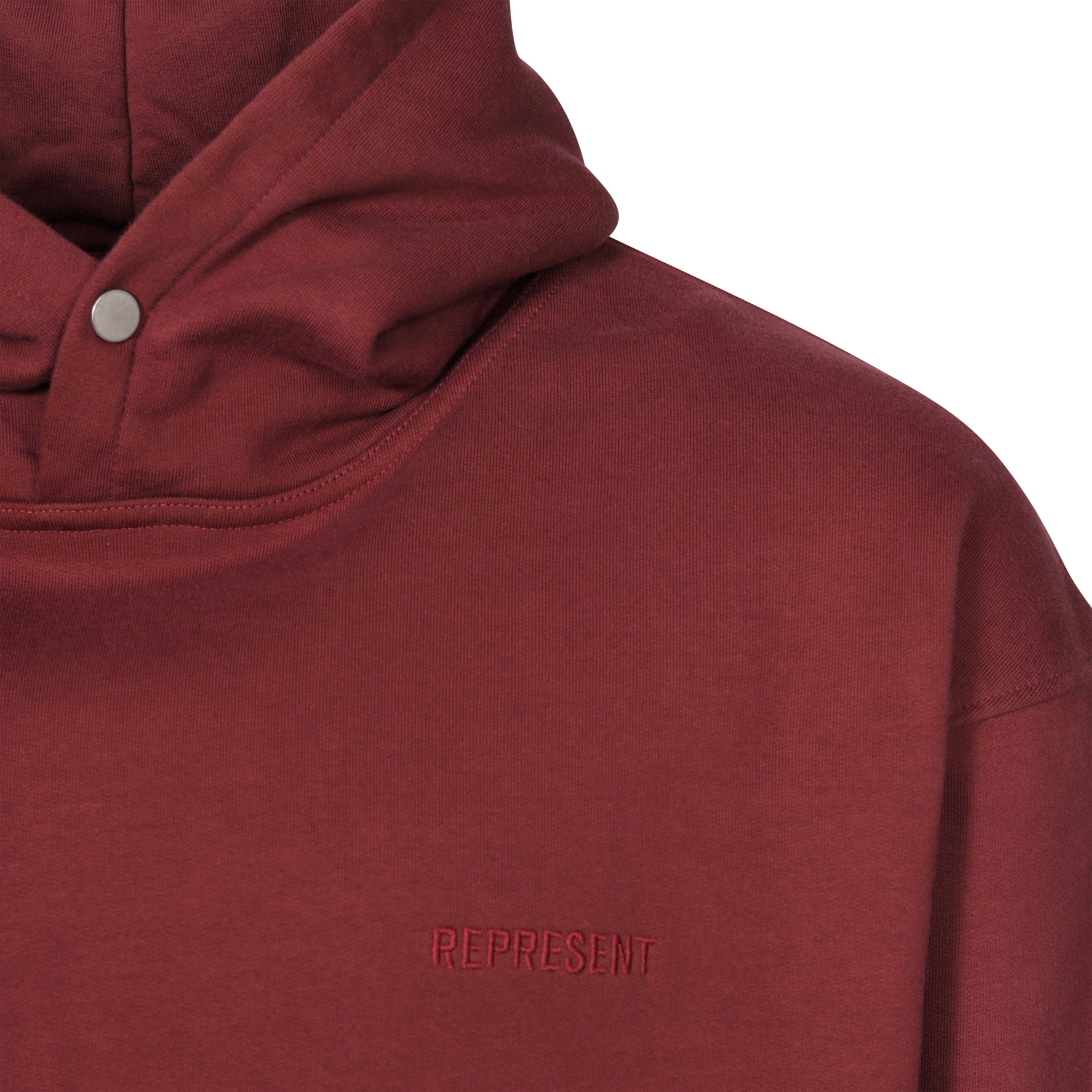 Represent Blank Hoodie in Vintage Red