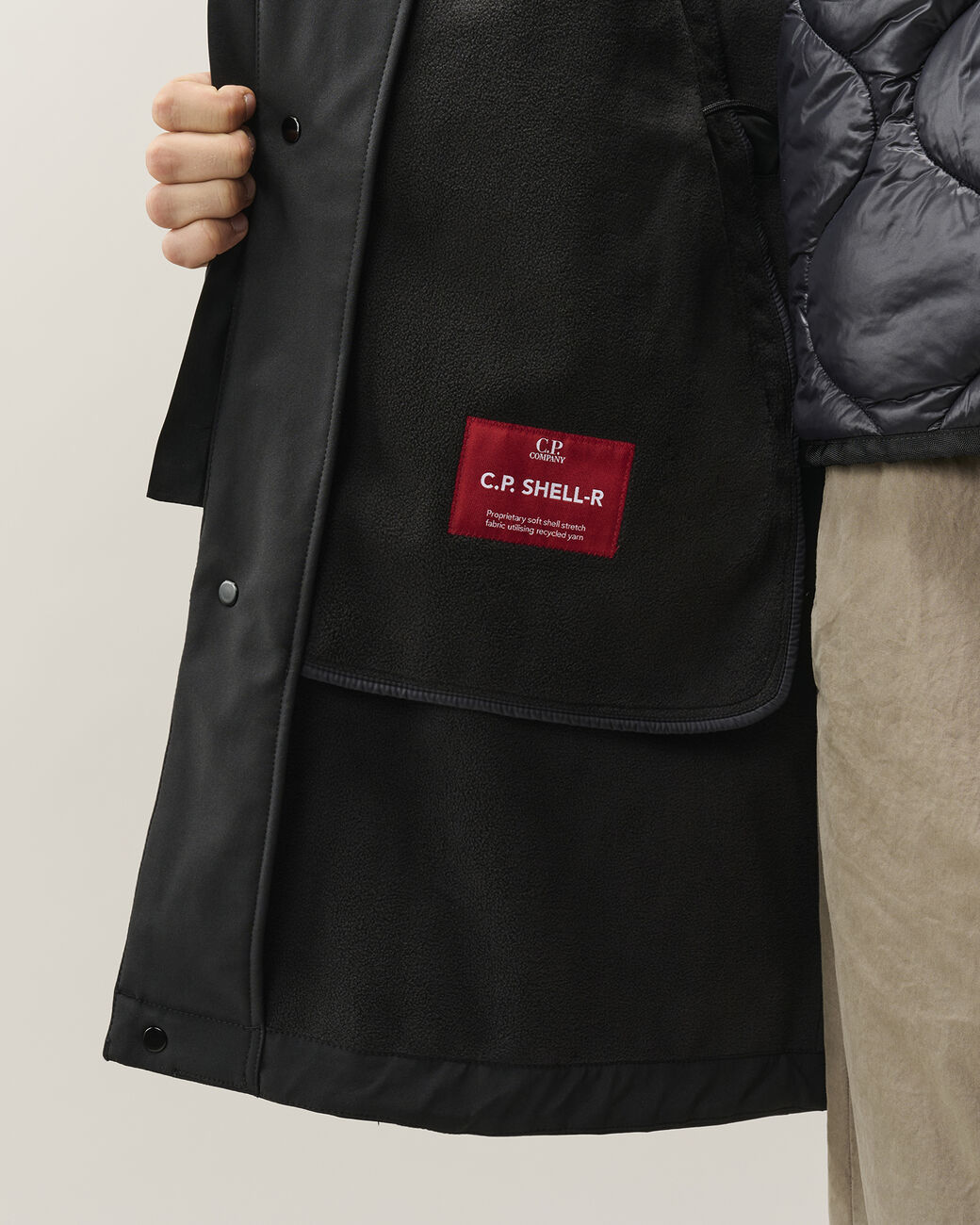C.P. COMPANY Shell-R Padded Hooded Parka in Black