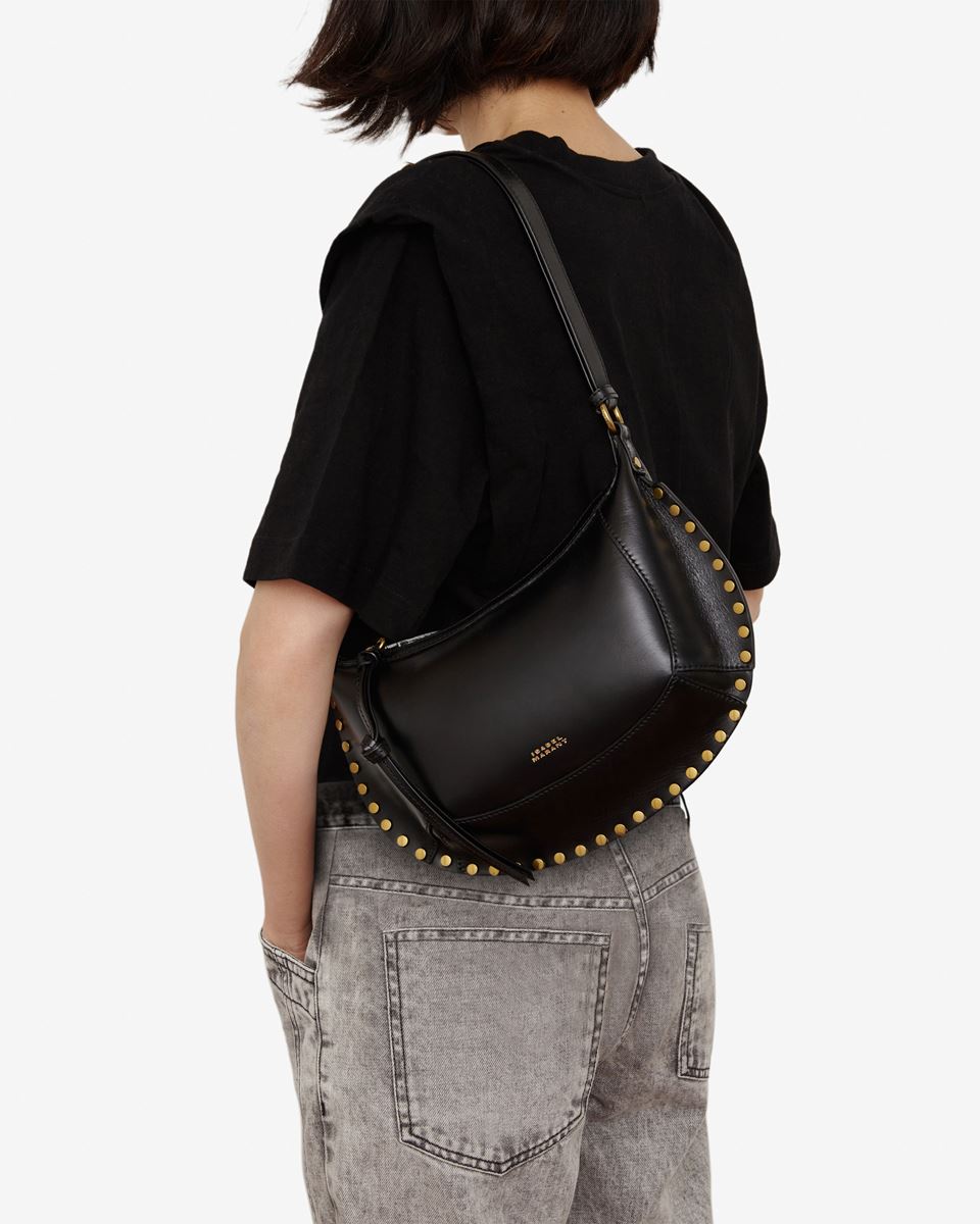 ISABEL MARANT Oskan Moon Shoulder Bag in Black