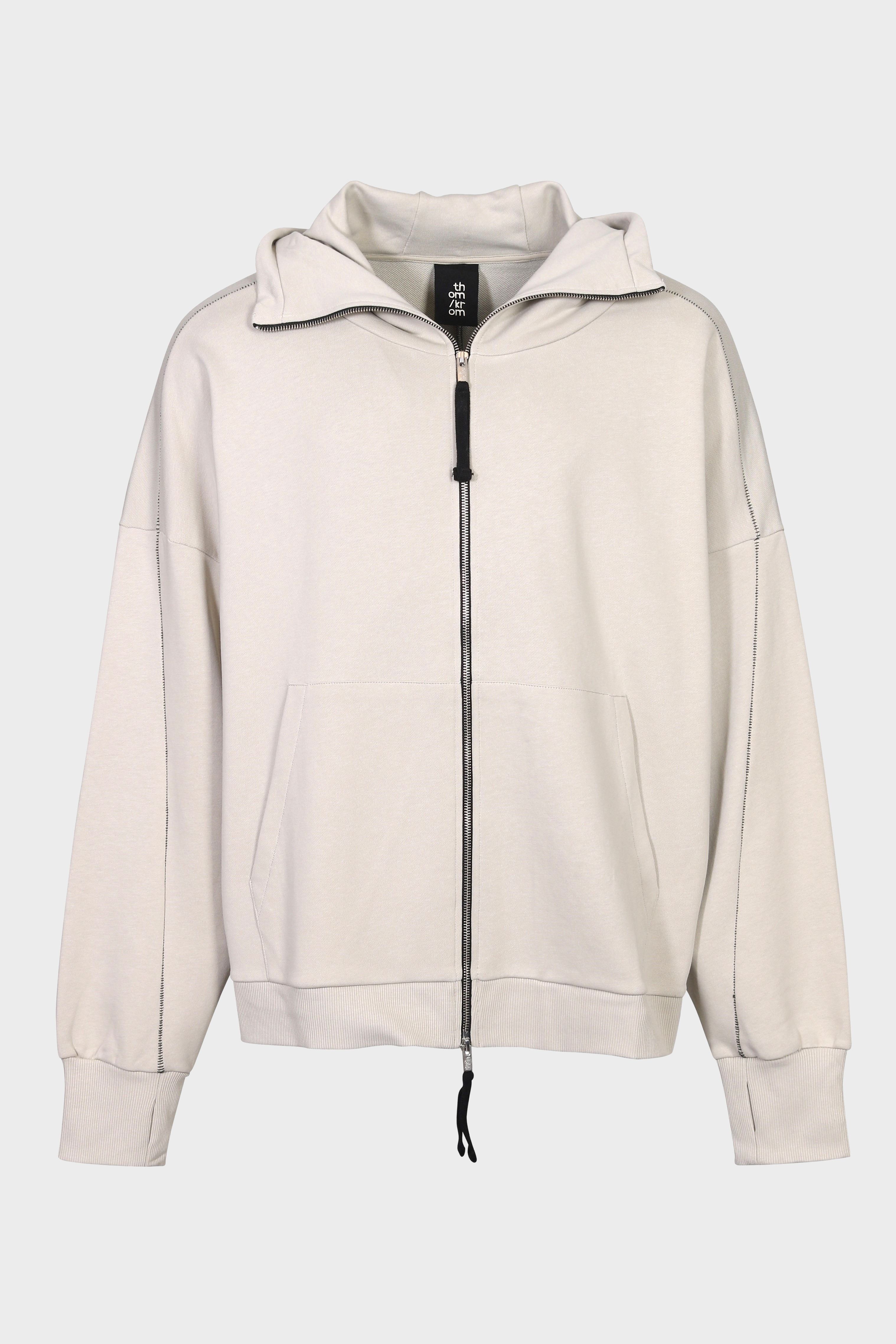 THOM KROM Oversize Zip Hoodie in Sand Shell S
