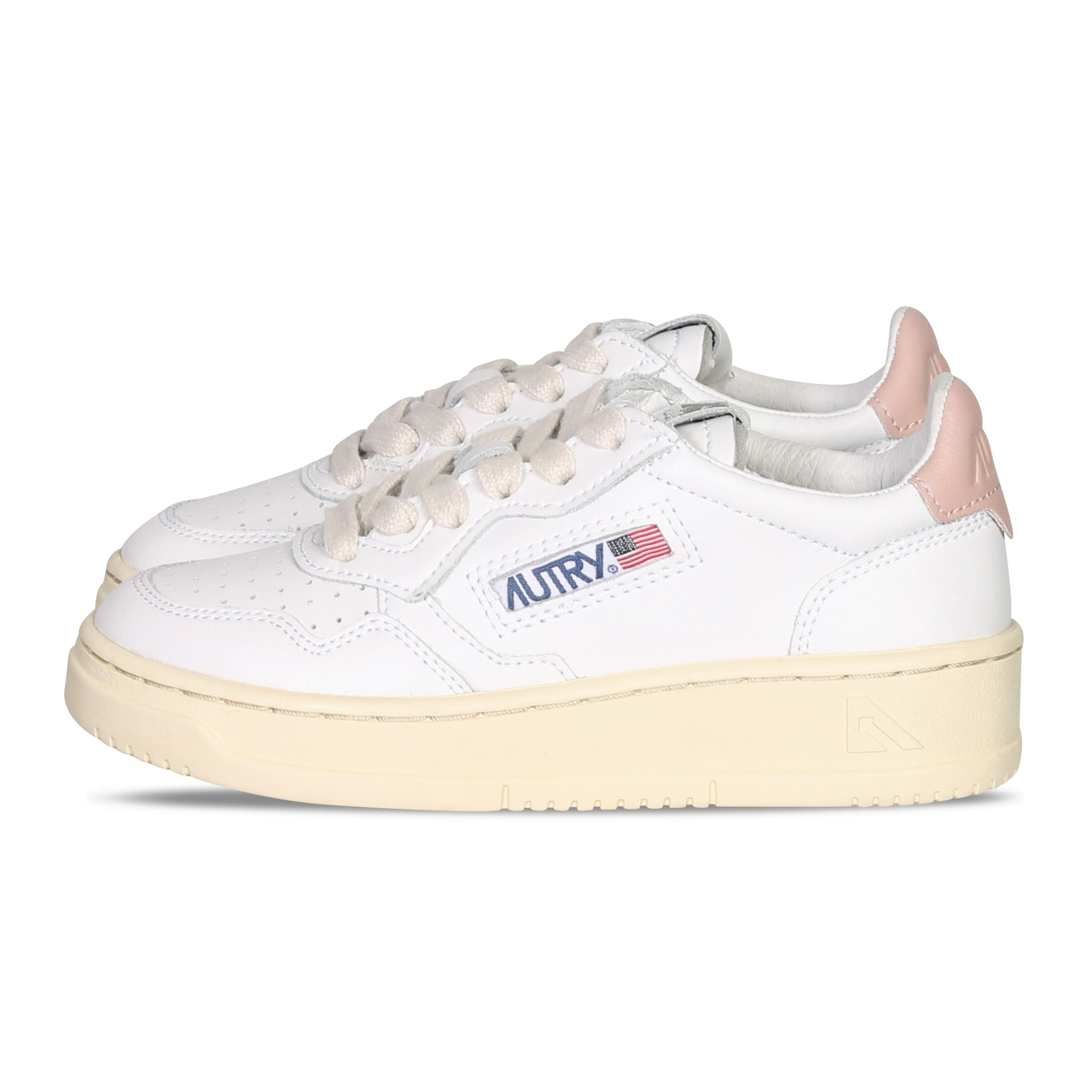 -Kids- Autry Action Shoes Low Sneaker in White/Pink