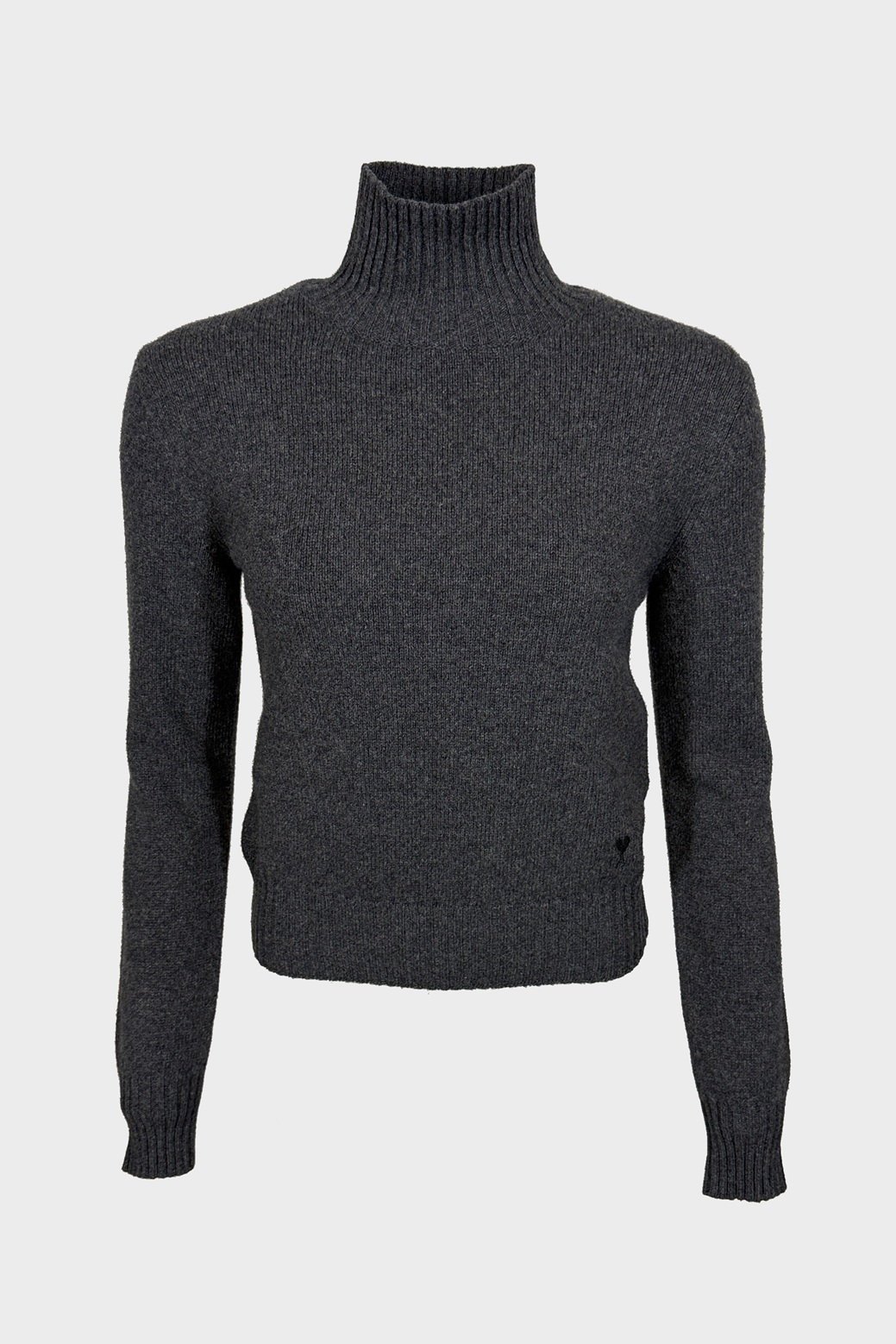AMI PARIS de Coeur Cashmere Turtleneck Knit Pullover in Anthracite