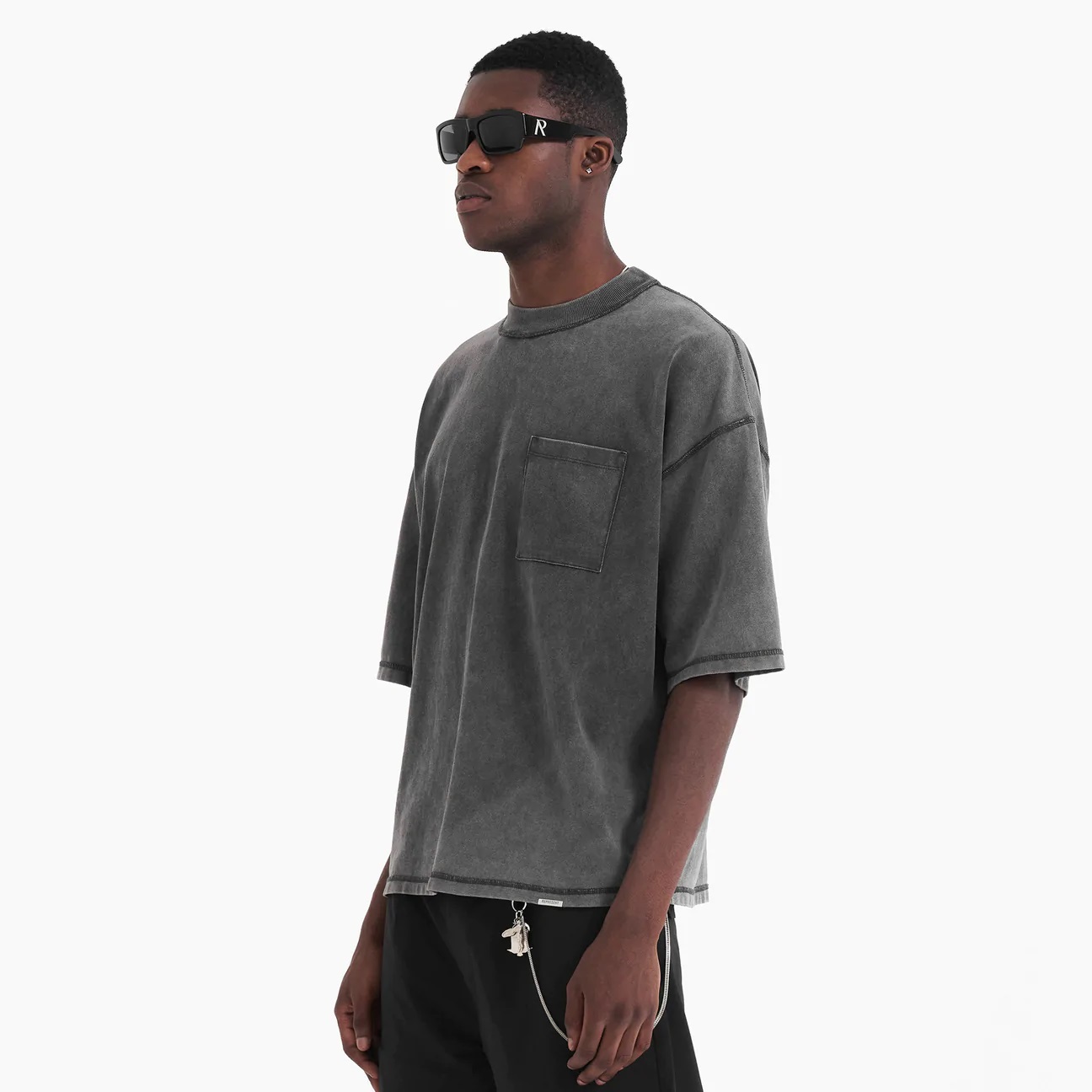 Represent Heavyweight Pocket T-Shirt in Vintage Grey S