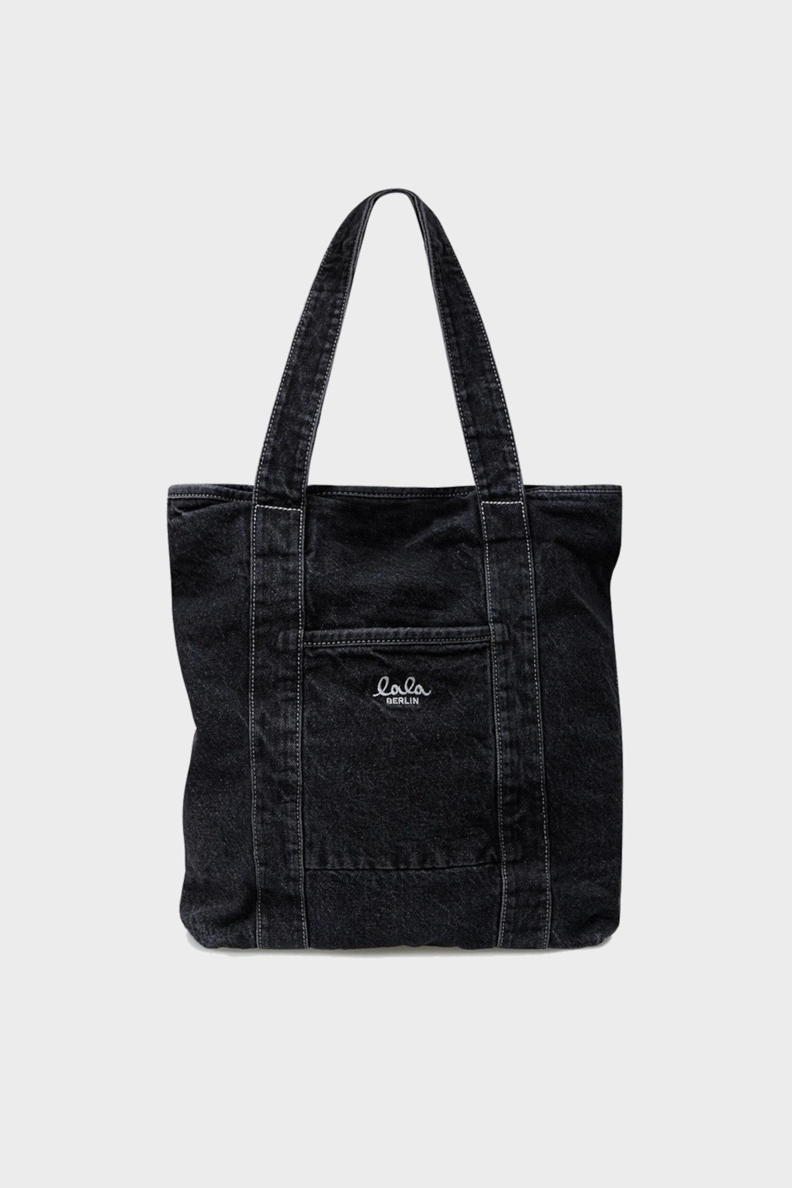 LALA BERLIN Tote Bag in Washed Black