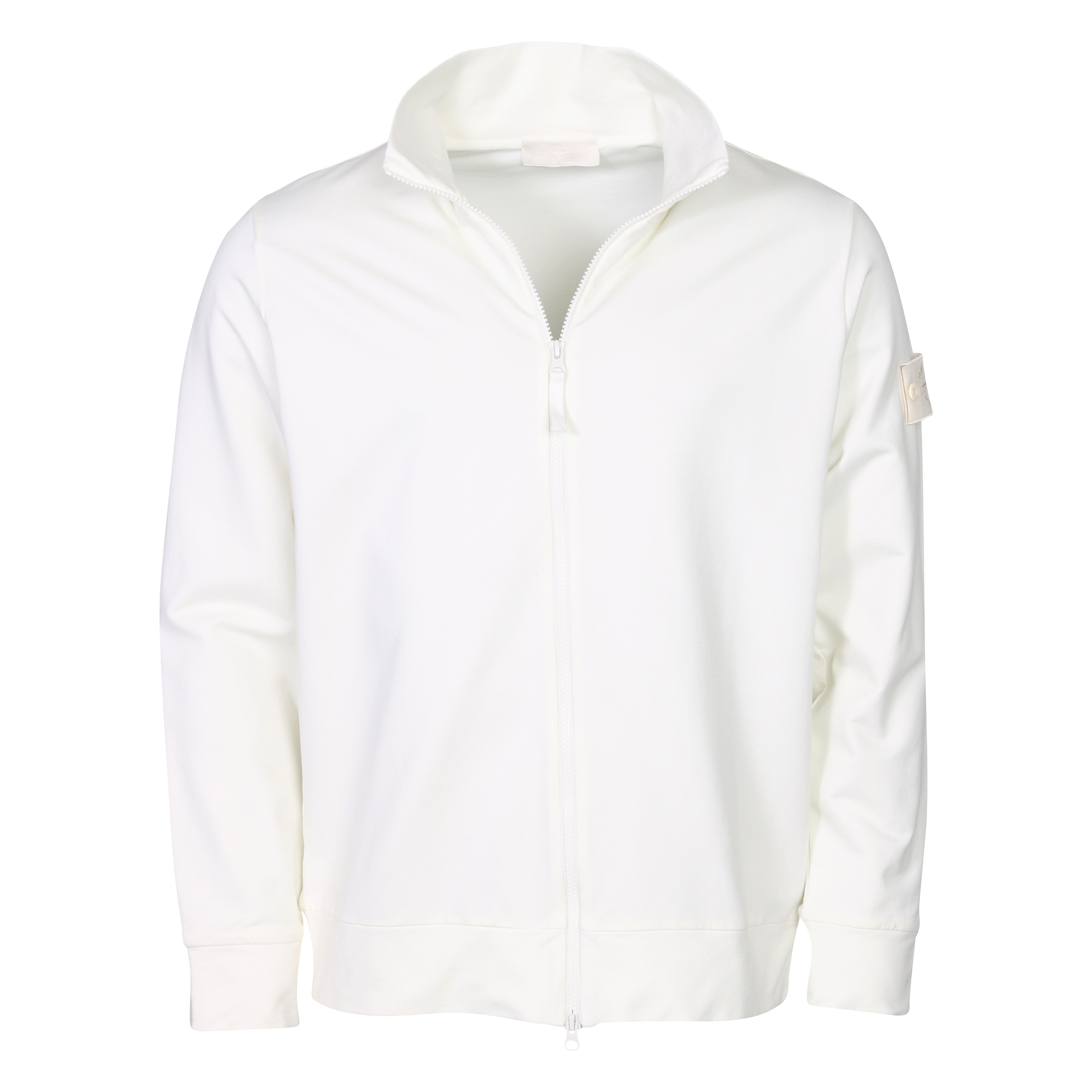 Stone Island Ghost Piece Zip Sweater in Off White XL