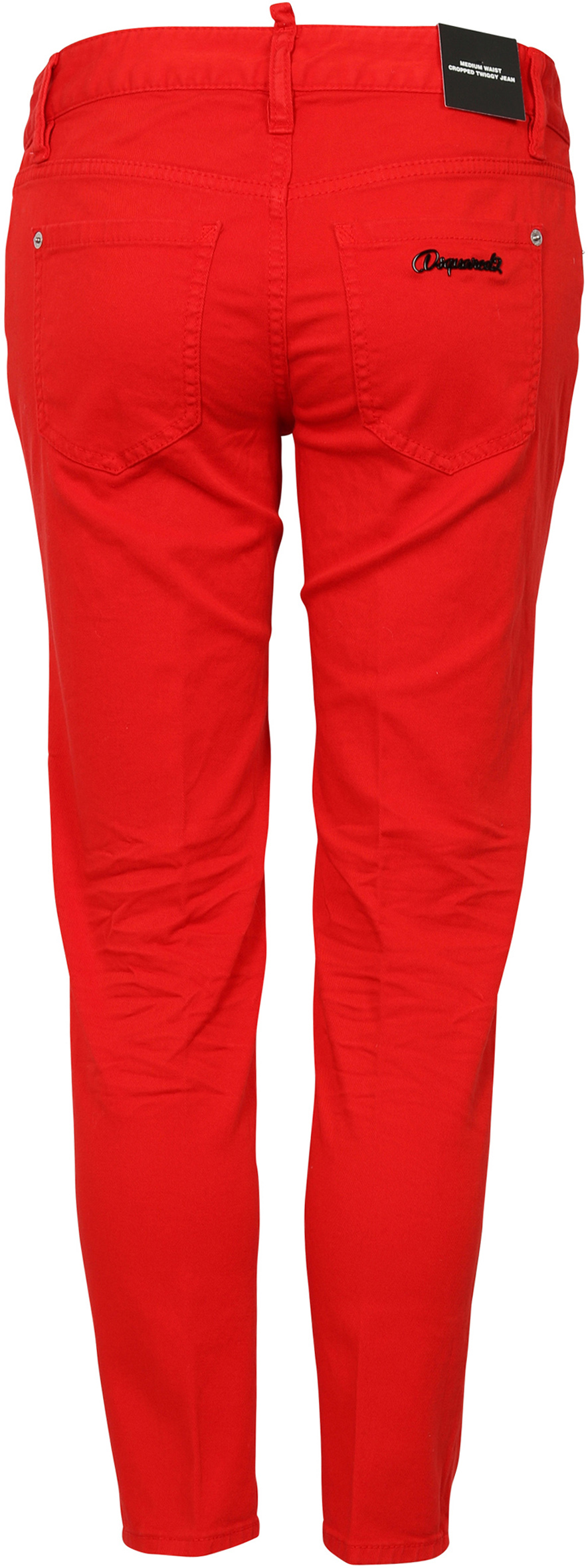 Dsquared D2 Jeans Medium Waist Cropped Twiggy red