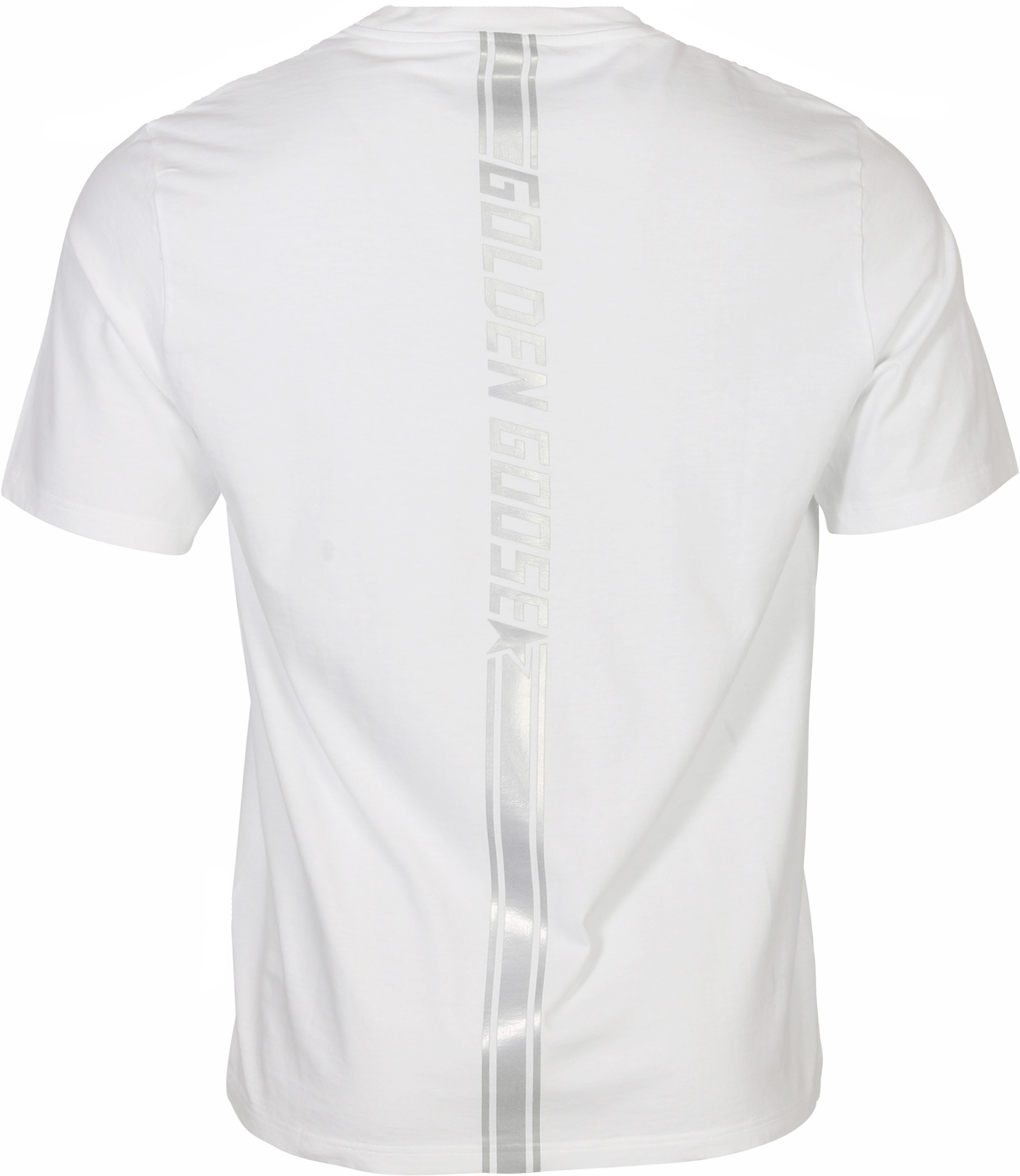 Golden Goose T-Shirt Golden White/Silver Printed L