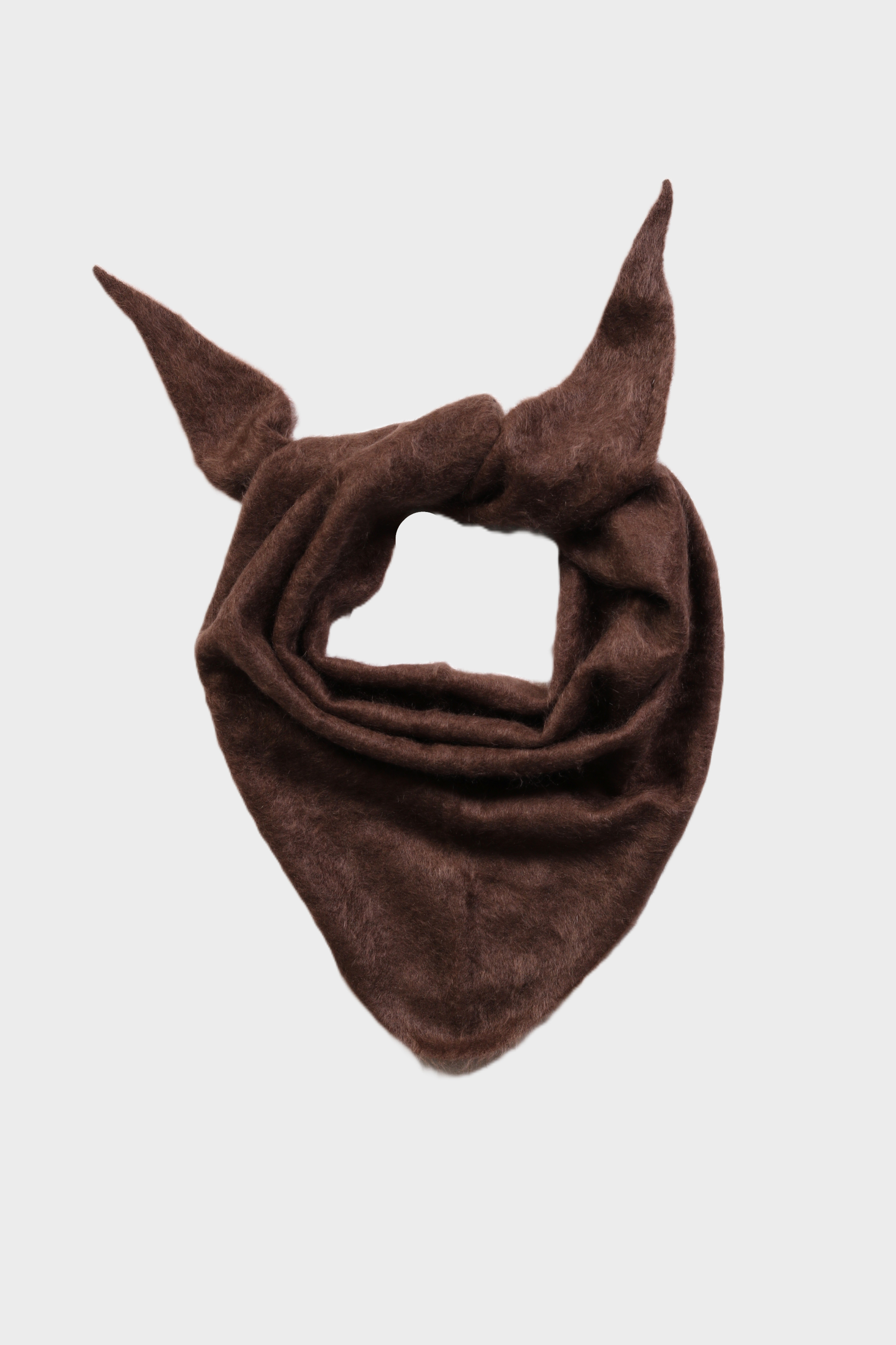 FLONA Fluffy Cashmere Scarf in Brown