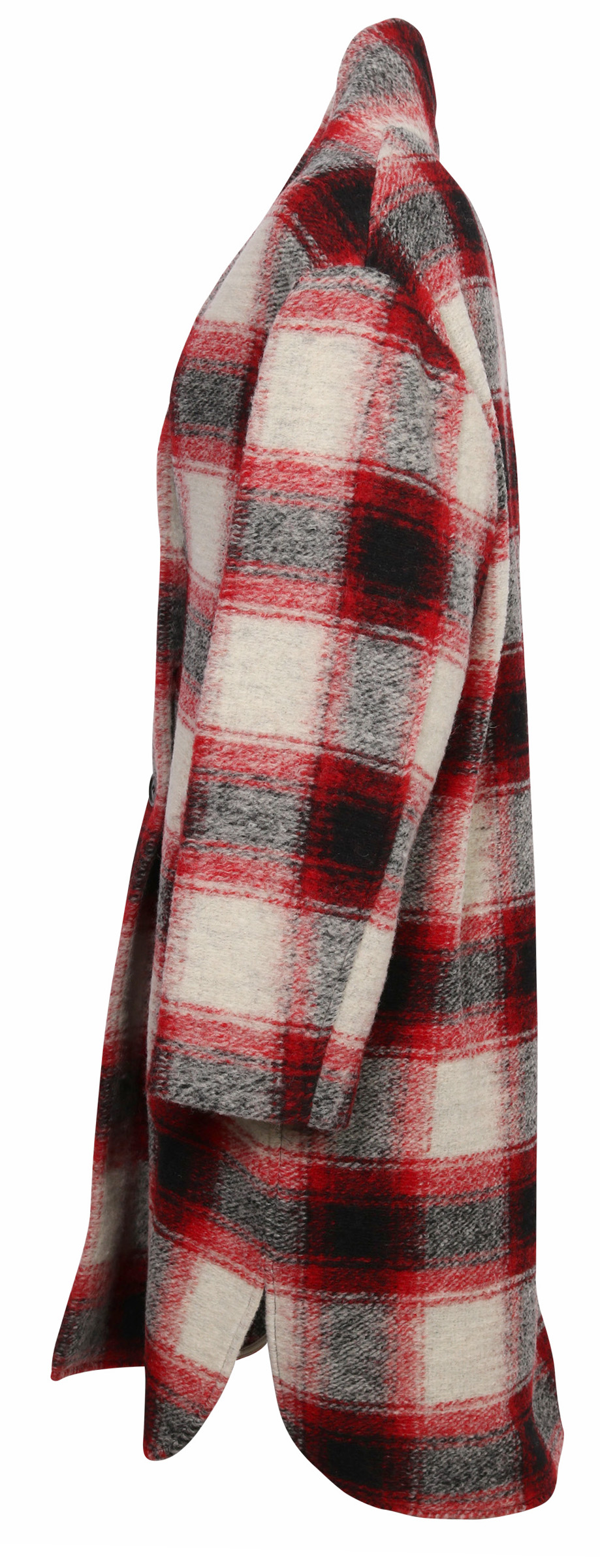 Isabel Marant Étoile Check Coat Gabriel Red/Black/Ecru