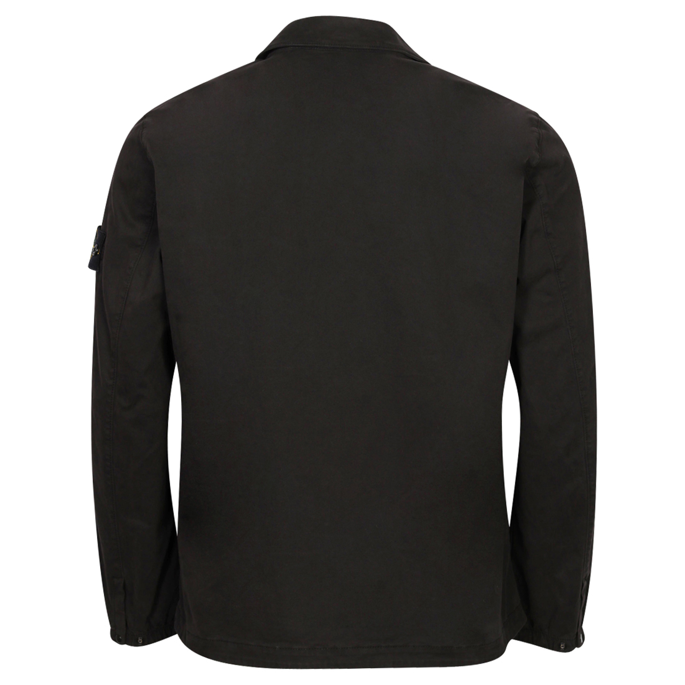 Stone Island Washed Cotton Overshirt Black XXXL