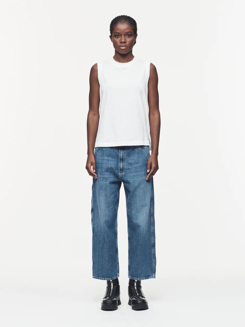 6397 A-Line Tank in White S
