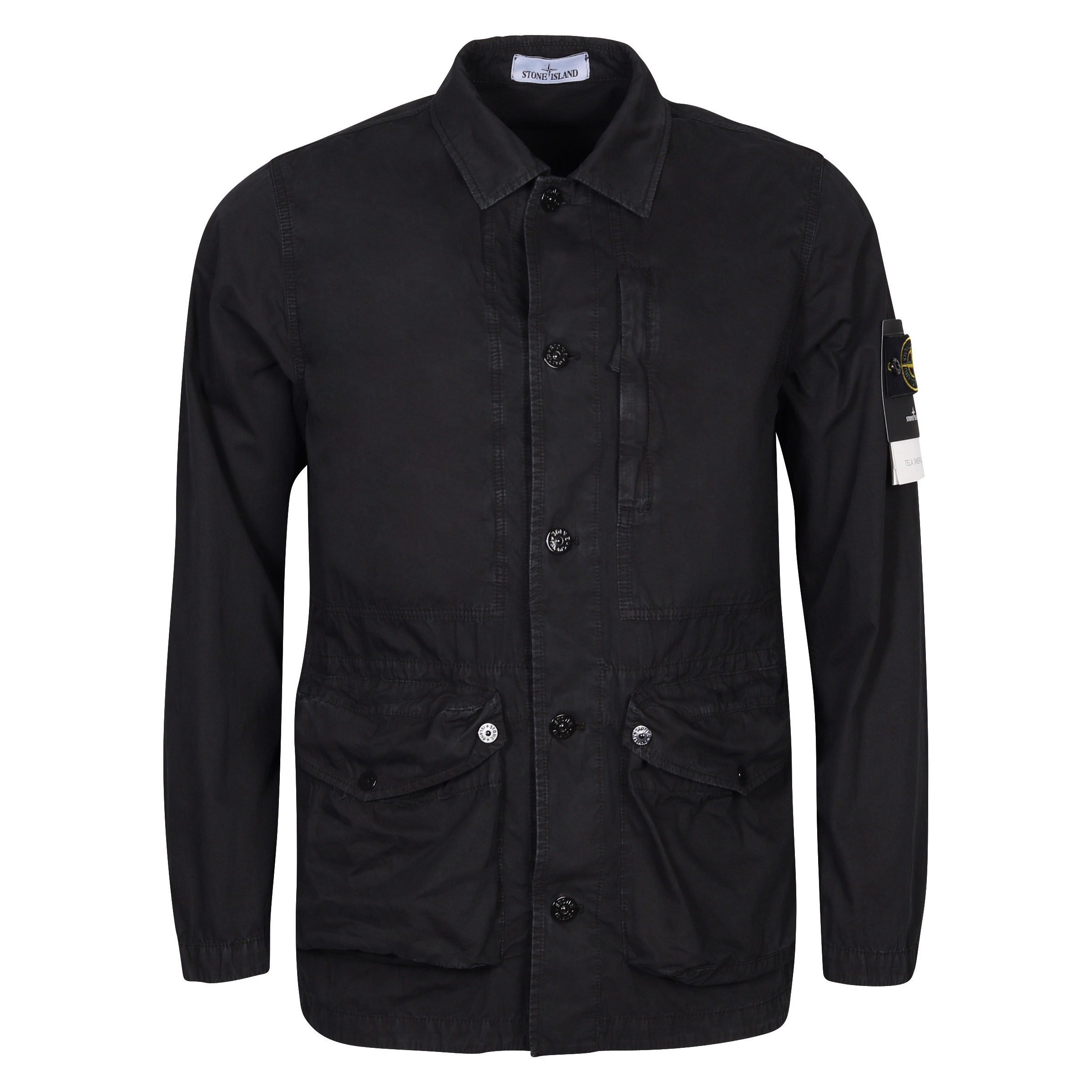 Stone Island Cotton Field Jacket Washed Black