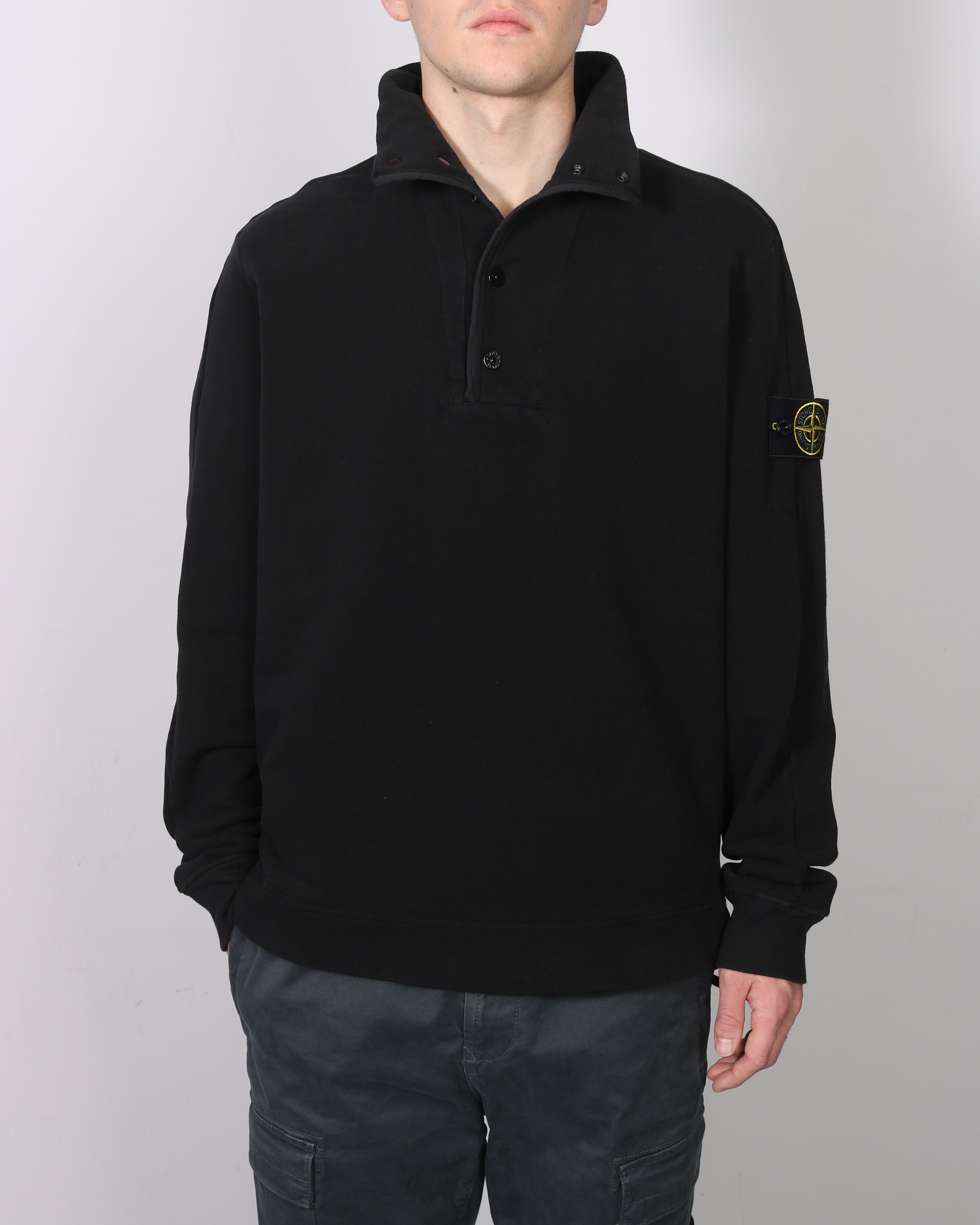 STONE ISLAND Soft Stretch Sweatshirt in Black