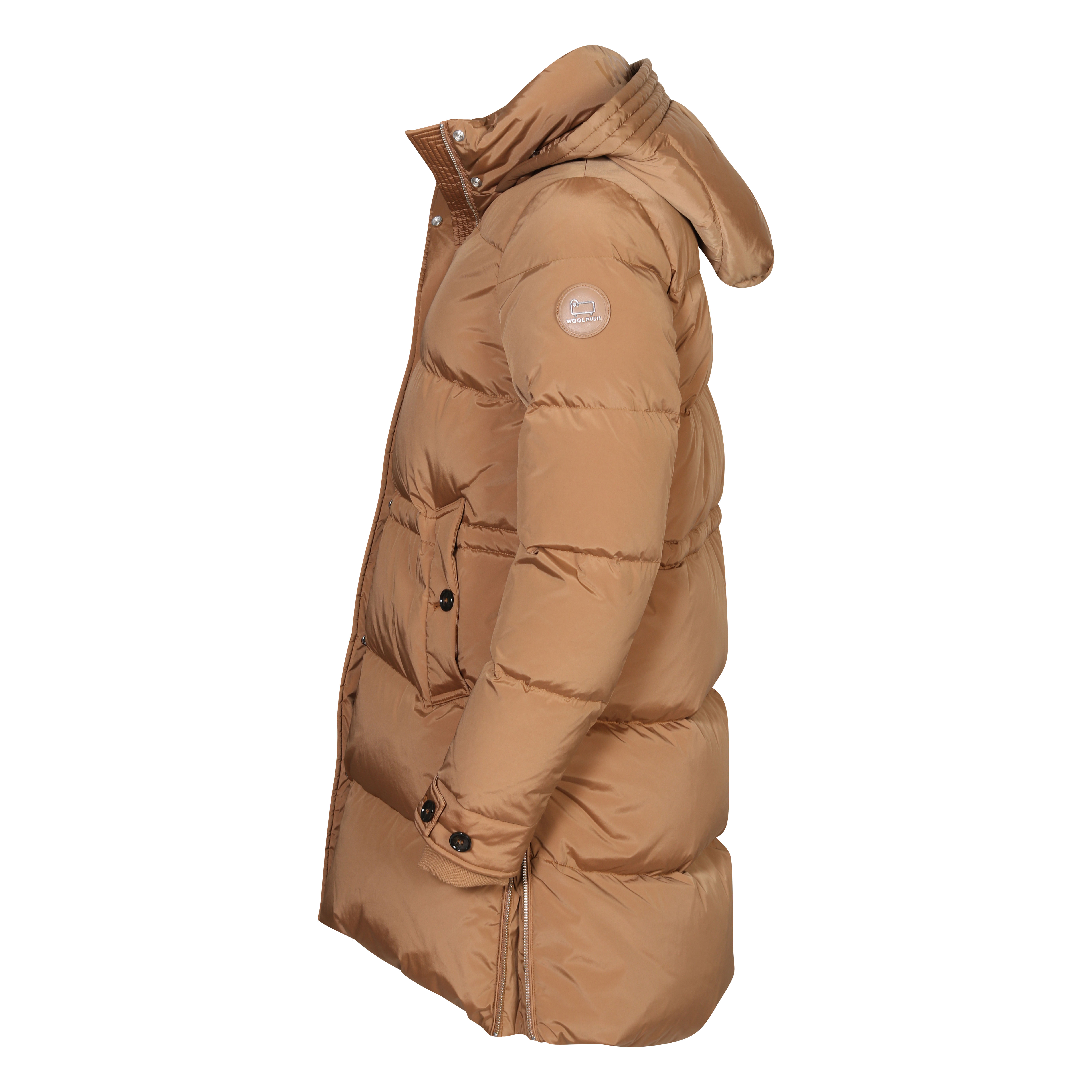 Woolrich Alsea Puffy Parka in Dark Camel