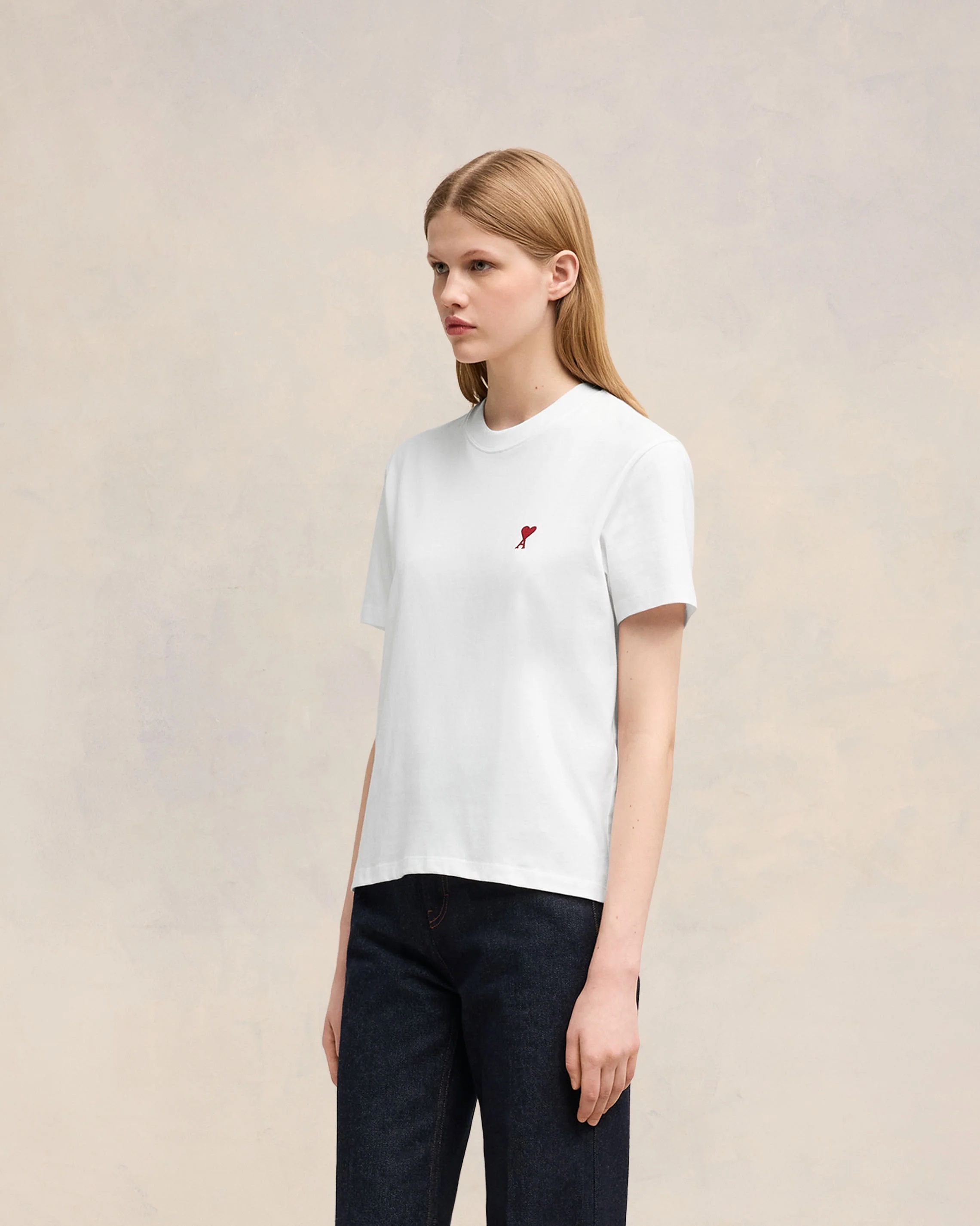 AMI PARIS de Coeur Classic Fit T-Shirt in White M
