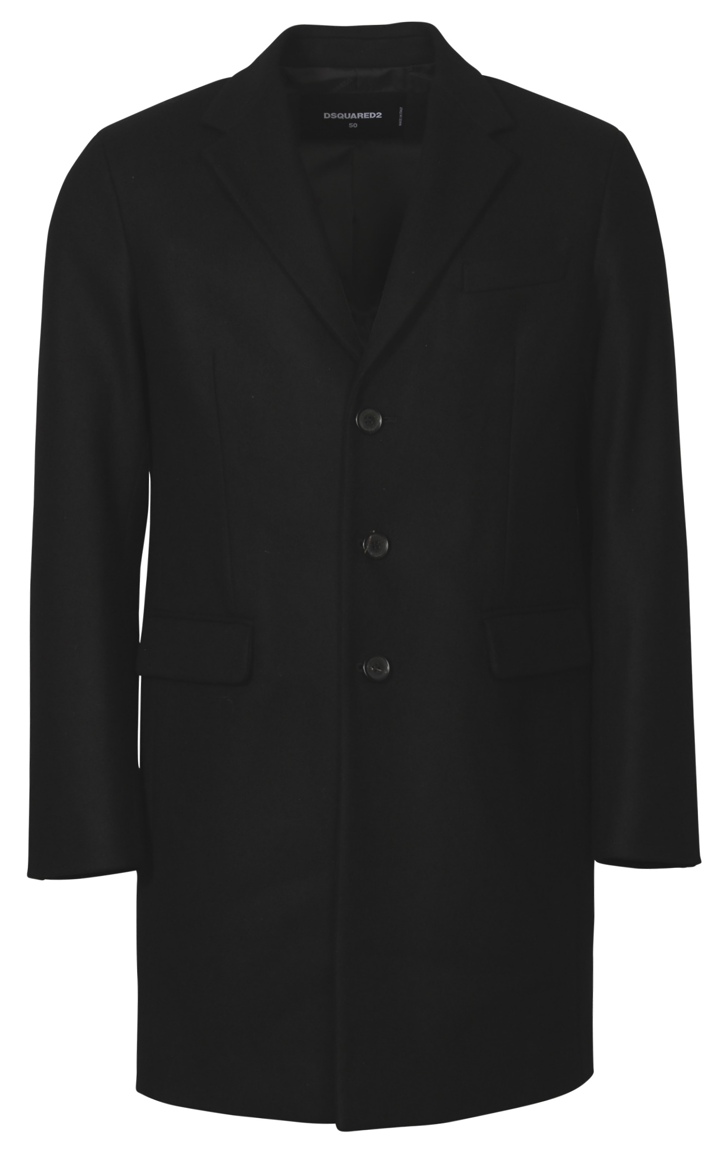 Dsquared Wool Coat Black