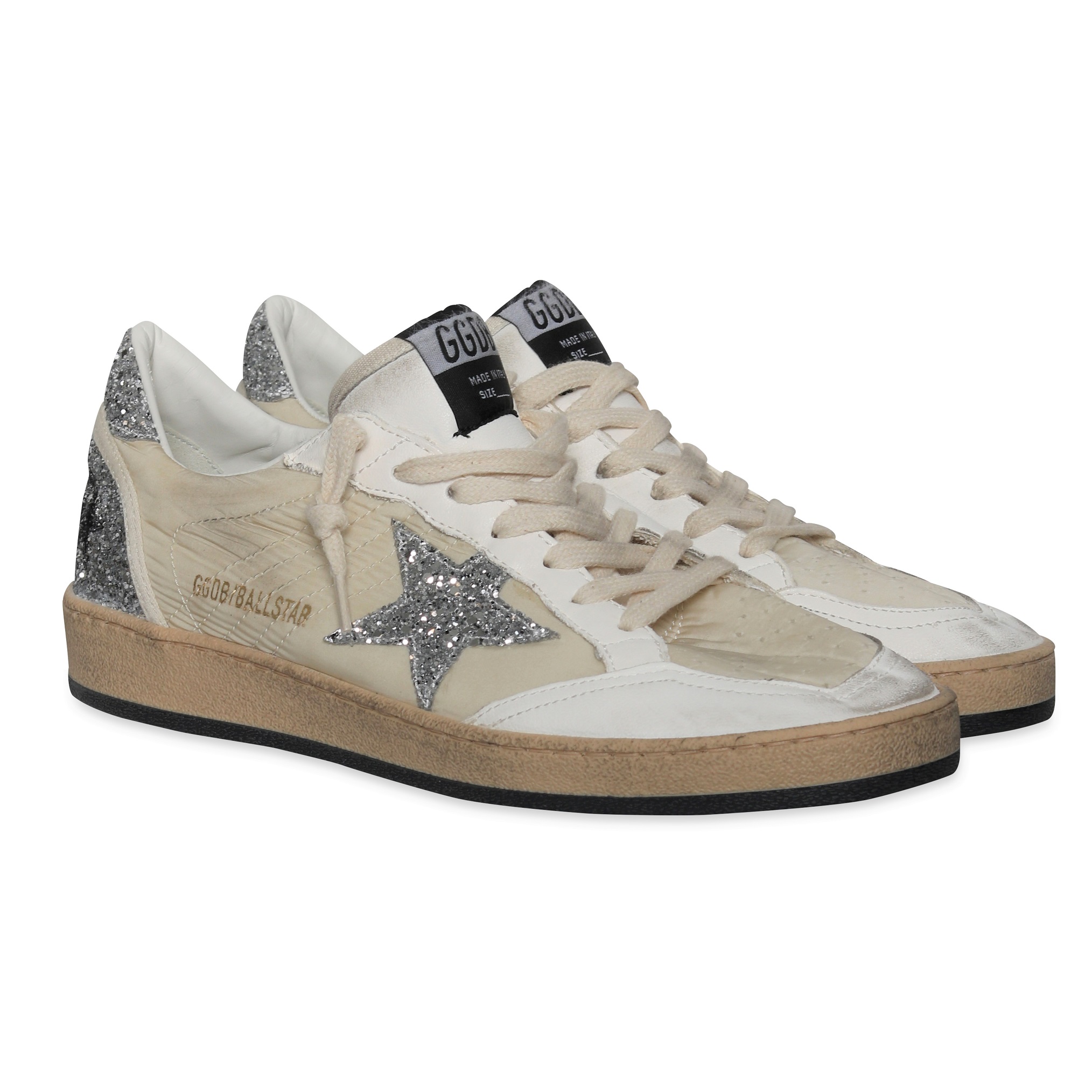 Golden Goose Sneaker Ballstar White/Beige/Silver 38