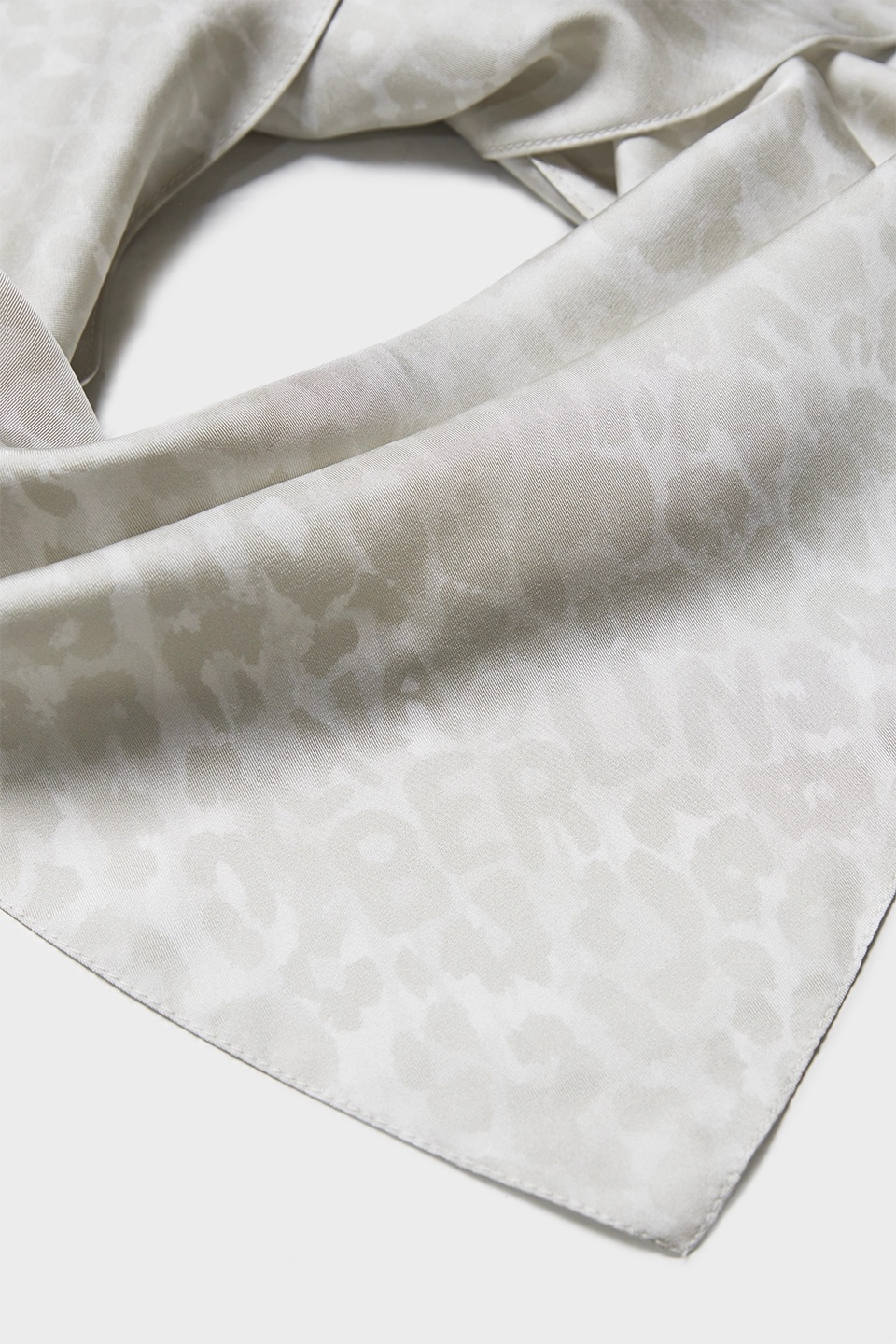 LALA BERLIN Silk Scarf in Cream Leo