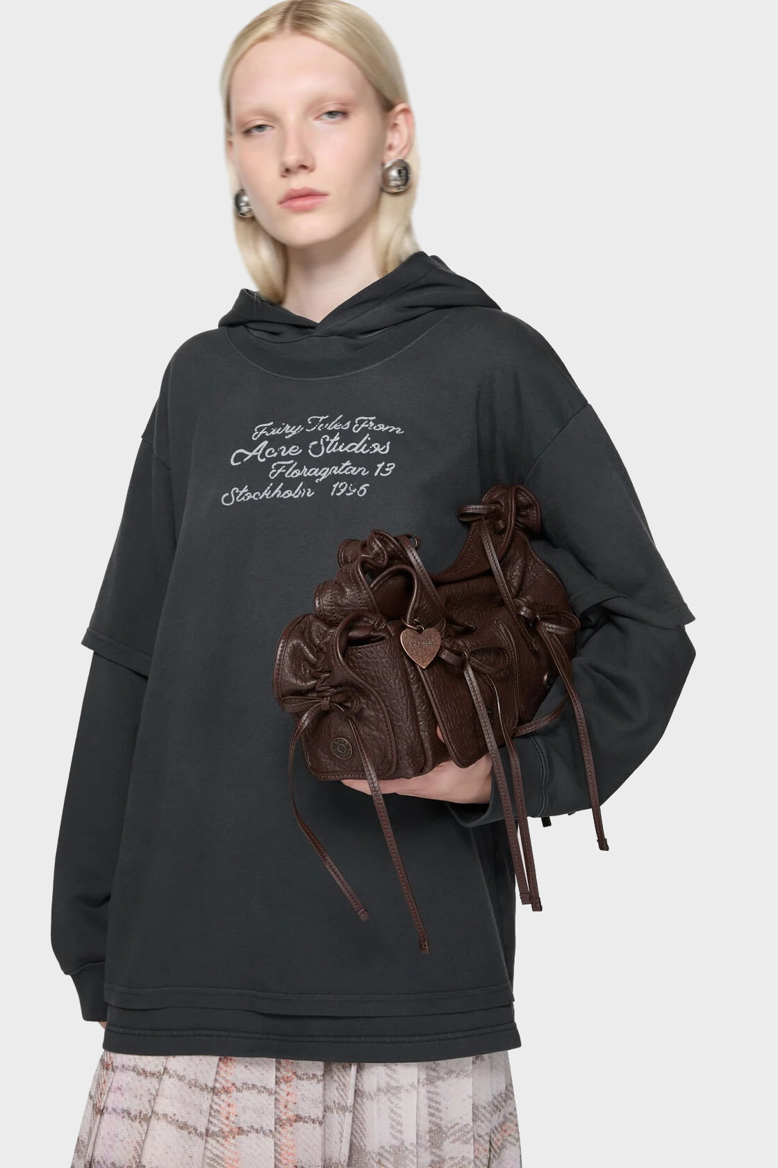 ACNE STUDIOS Layered Sweathoodie in Black