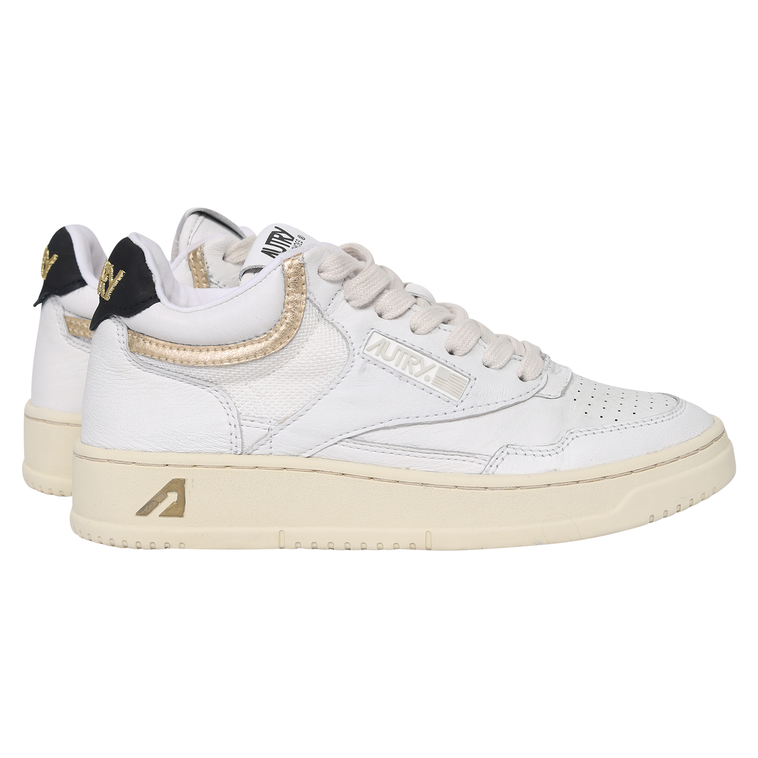 Autry Action Shoes Mid Goldclub in White