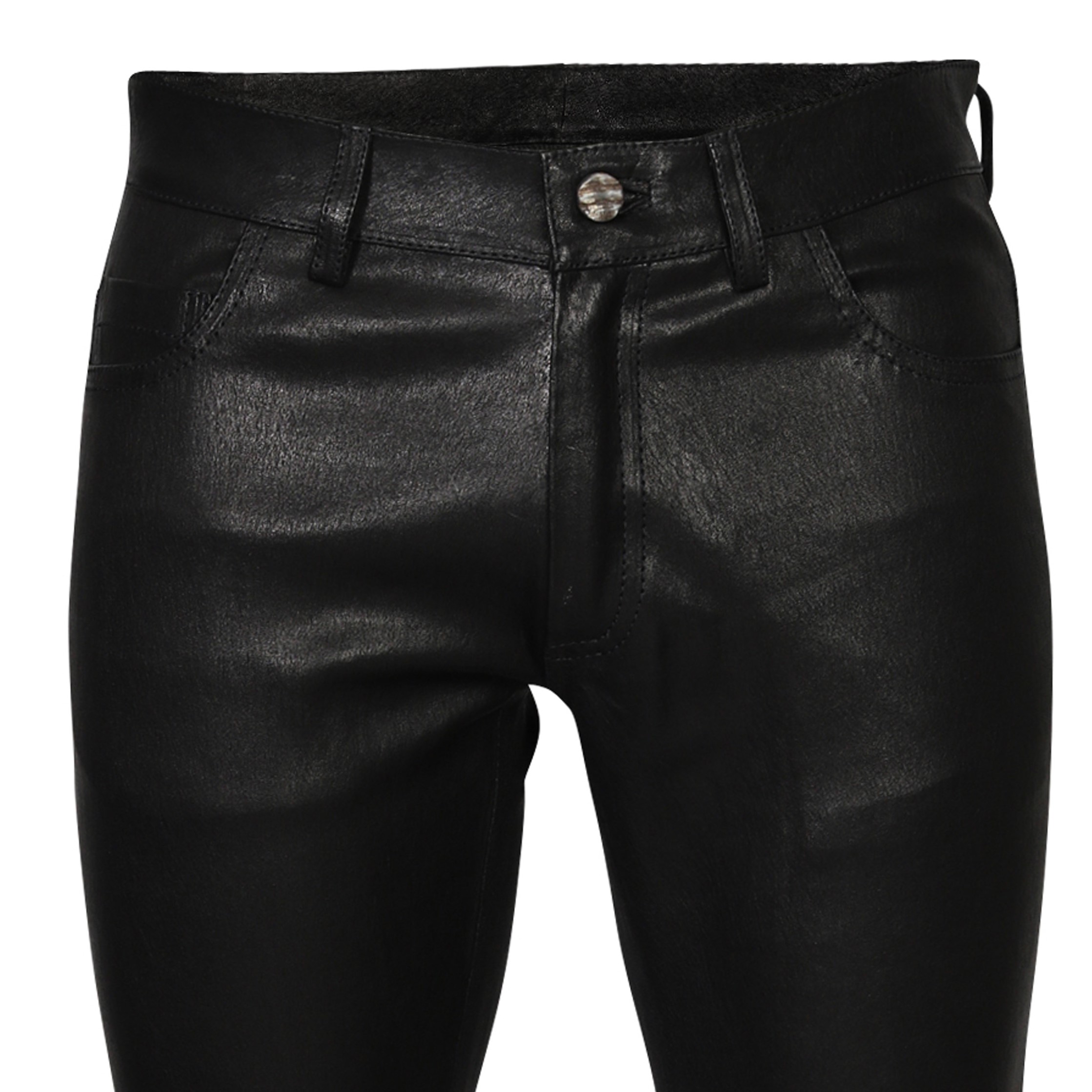 Giorgio Brato Leather Pant in Black 48