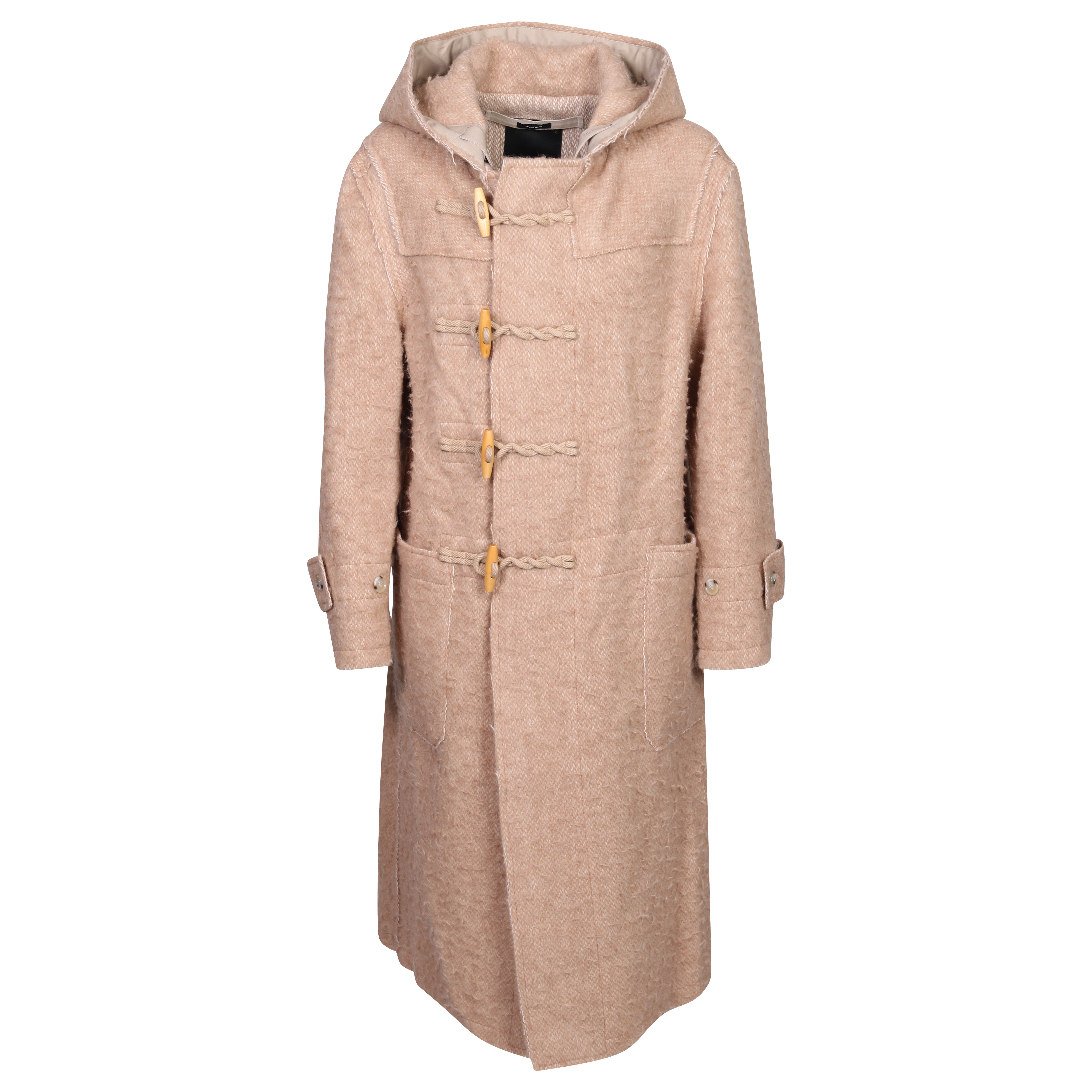 R13 Raw Edge Toggle Coat in Camel