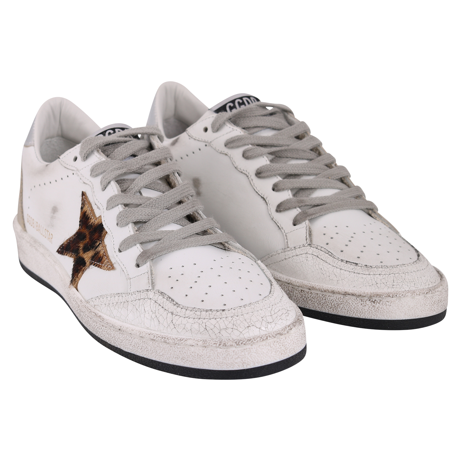 Golden Goose Sneaker Ballstar Leather Upper Leo Horsy Star